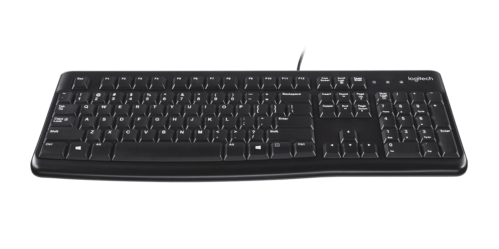 Logitech Keyboard K120 Plug-and-Play USB Keyboard, цвет: Карбоновый — фото 2