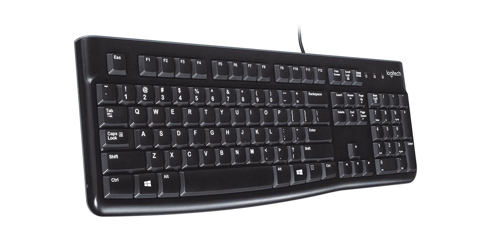 Logitech Keyboard K120 Plug-and-Play USB Keyboard, цвет: Карбоновый — фото 3