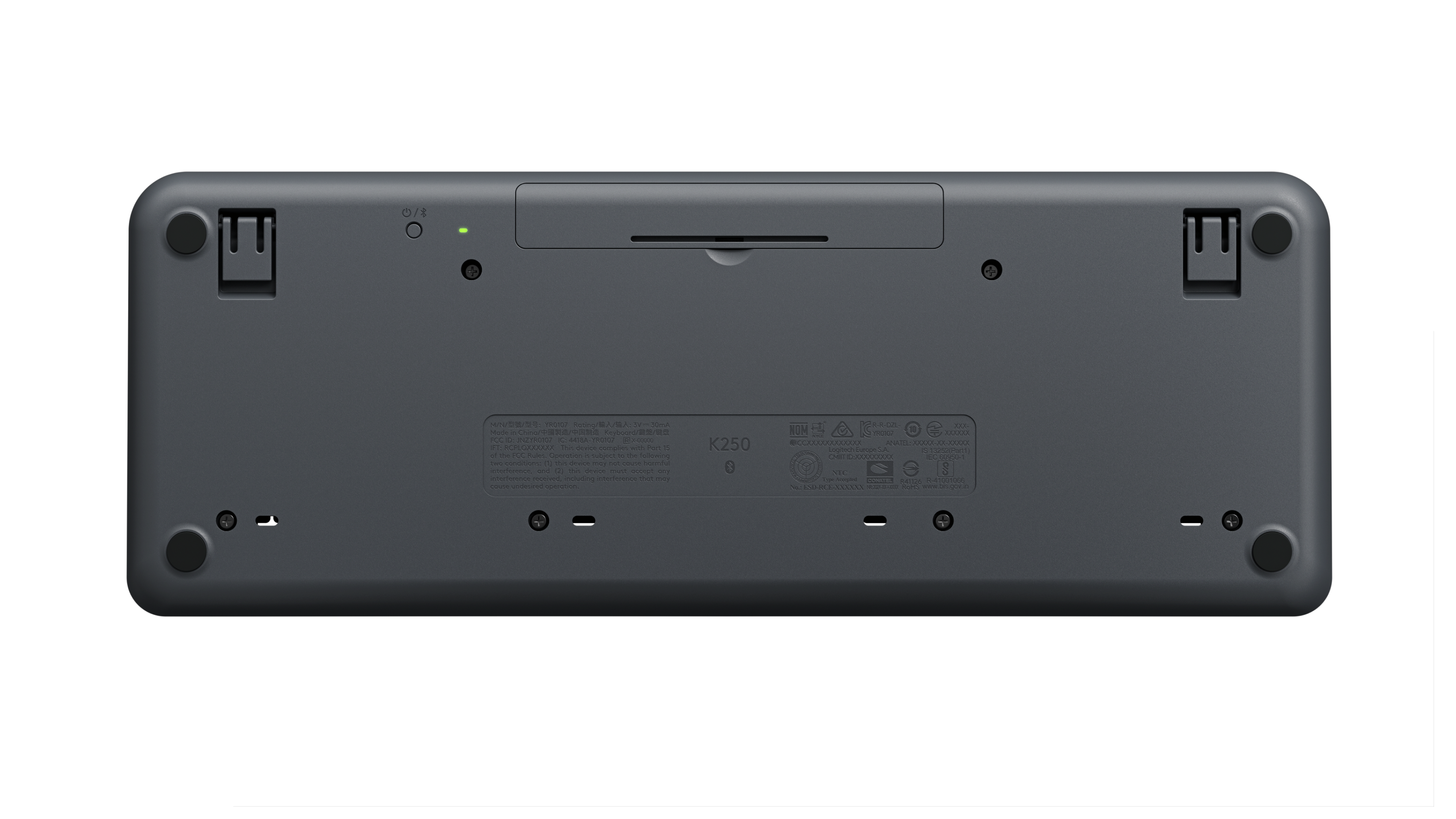 Logitech K250 Compact Bluetooth Wireless Keyboard, цвет: Графитовый — фото 5