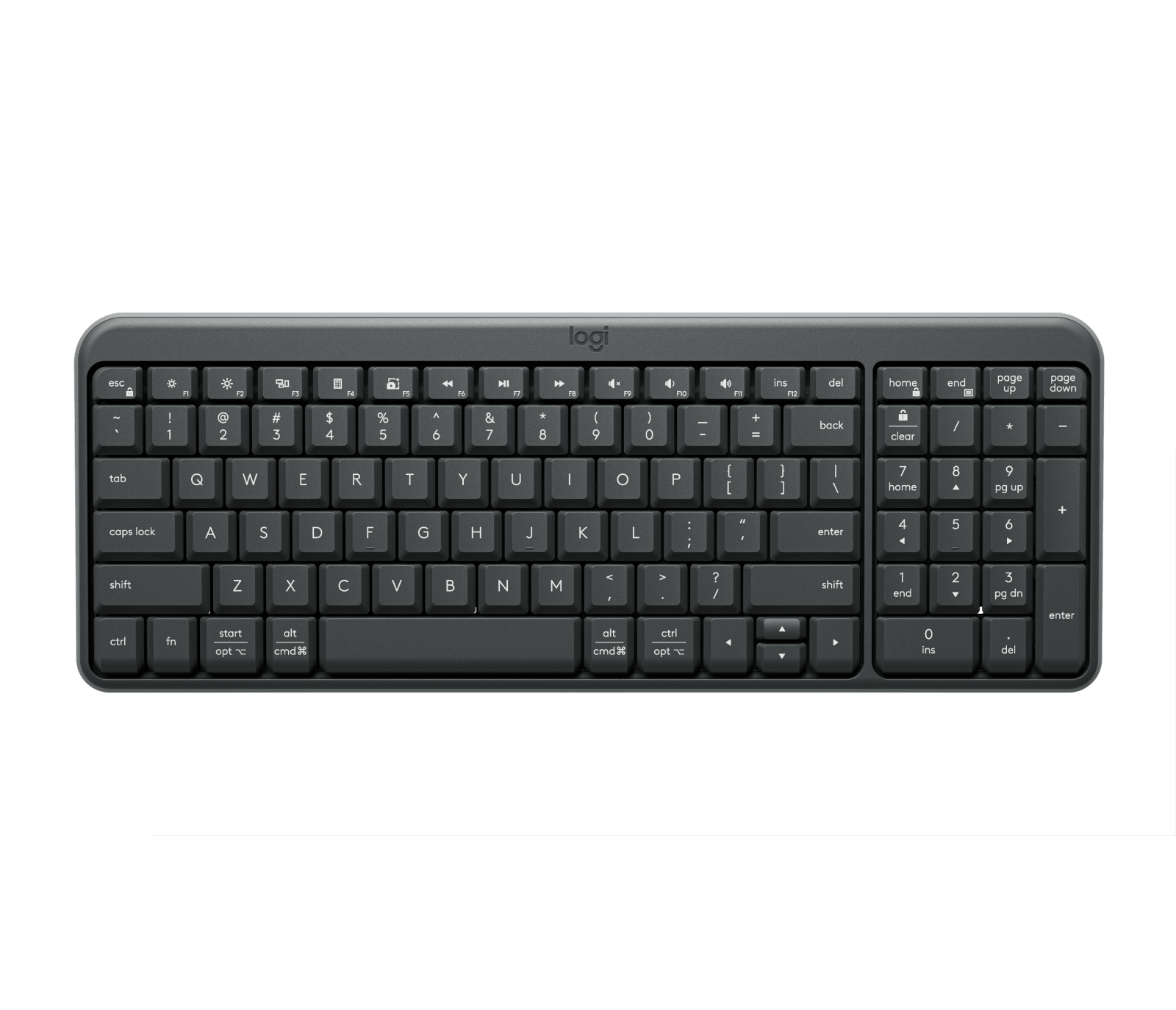Logitech K250 Compact Bluetooth Wireless Keyboard, цвет: Графитовый — фото 1
