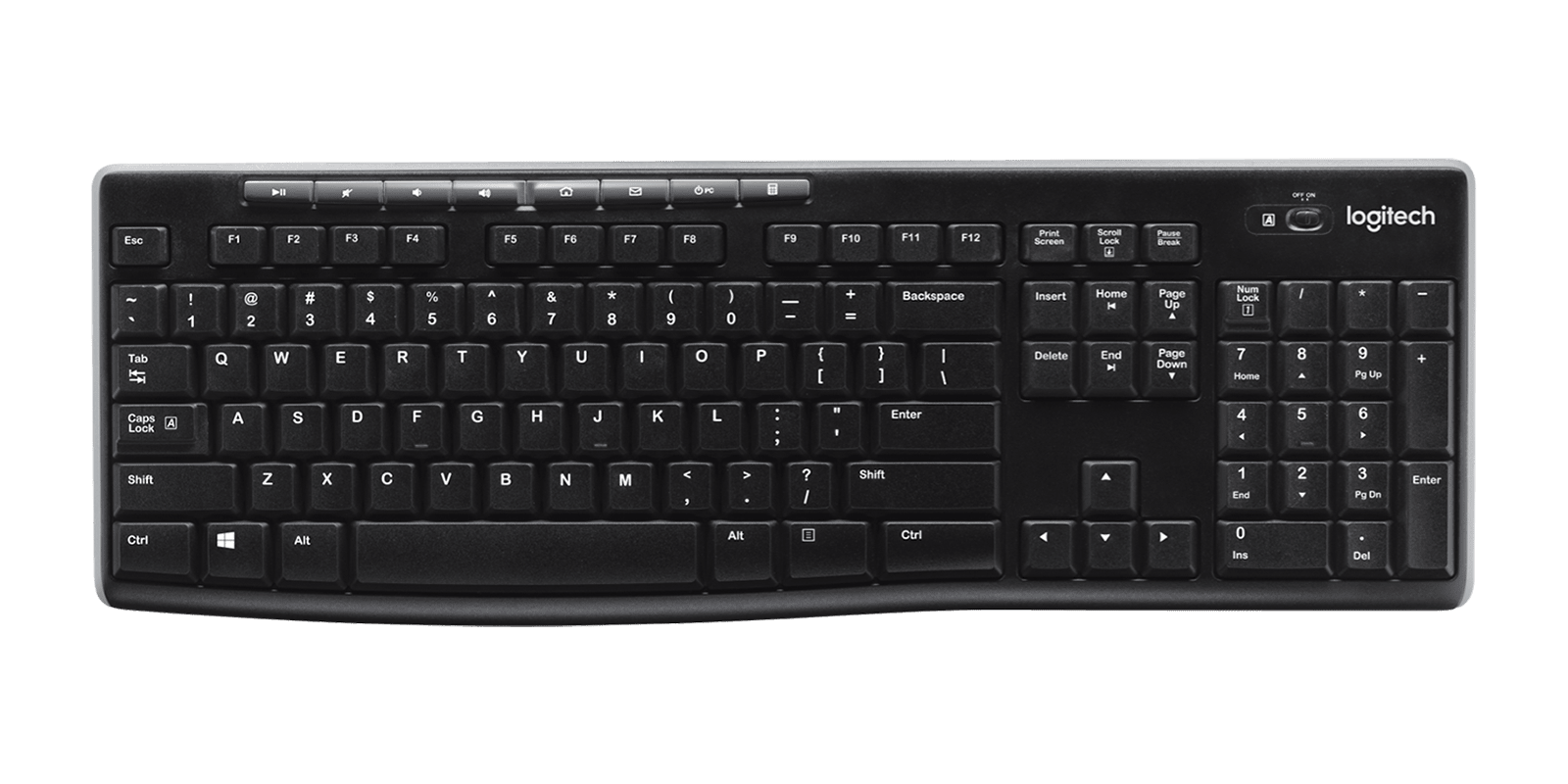 Logitech K270 Wireless Keyboard Full-size wireless keyboard, цвет: Чёрный — фото 1