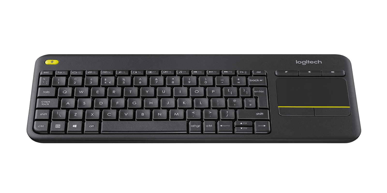 Logitech K400 Plus Wireless Touch Keyboard, цвет: Чёрный — фото 2