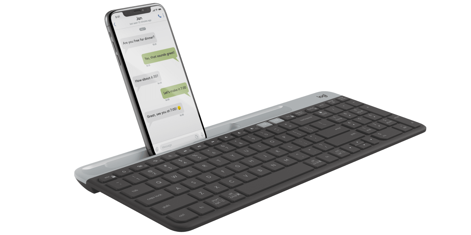 Logitech K585 Slim Multi-Device Wireless Keyboard, цвет: Графитовый — фото 3