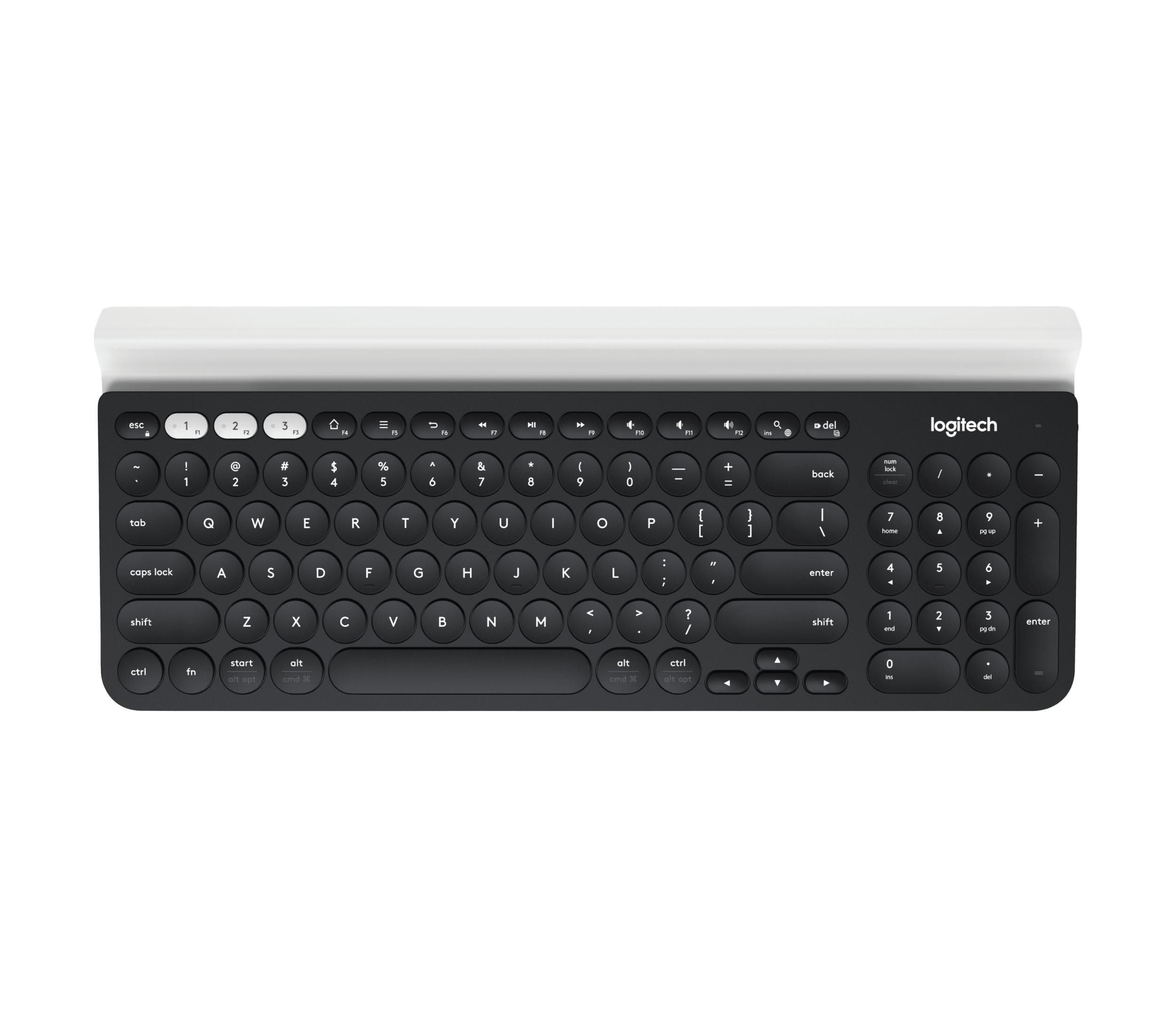 Logitech K780 Multi-Device Wireless Keyboard, цвет: Серый / Белый