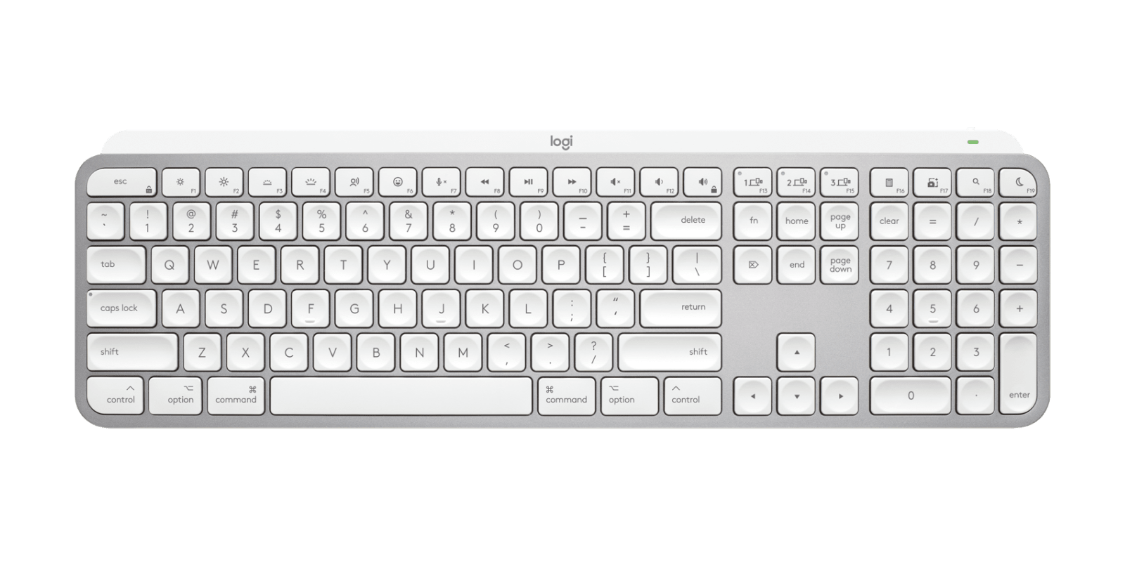 Logitech MX Keys S for Mac, цвет: Бледный серый