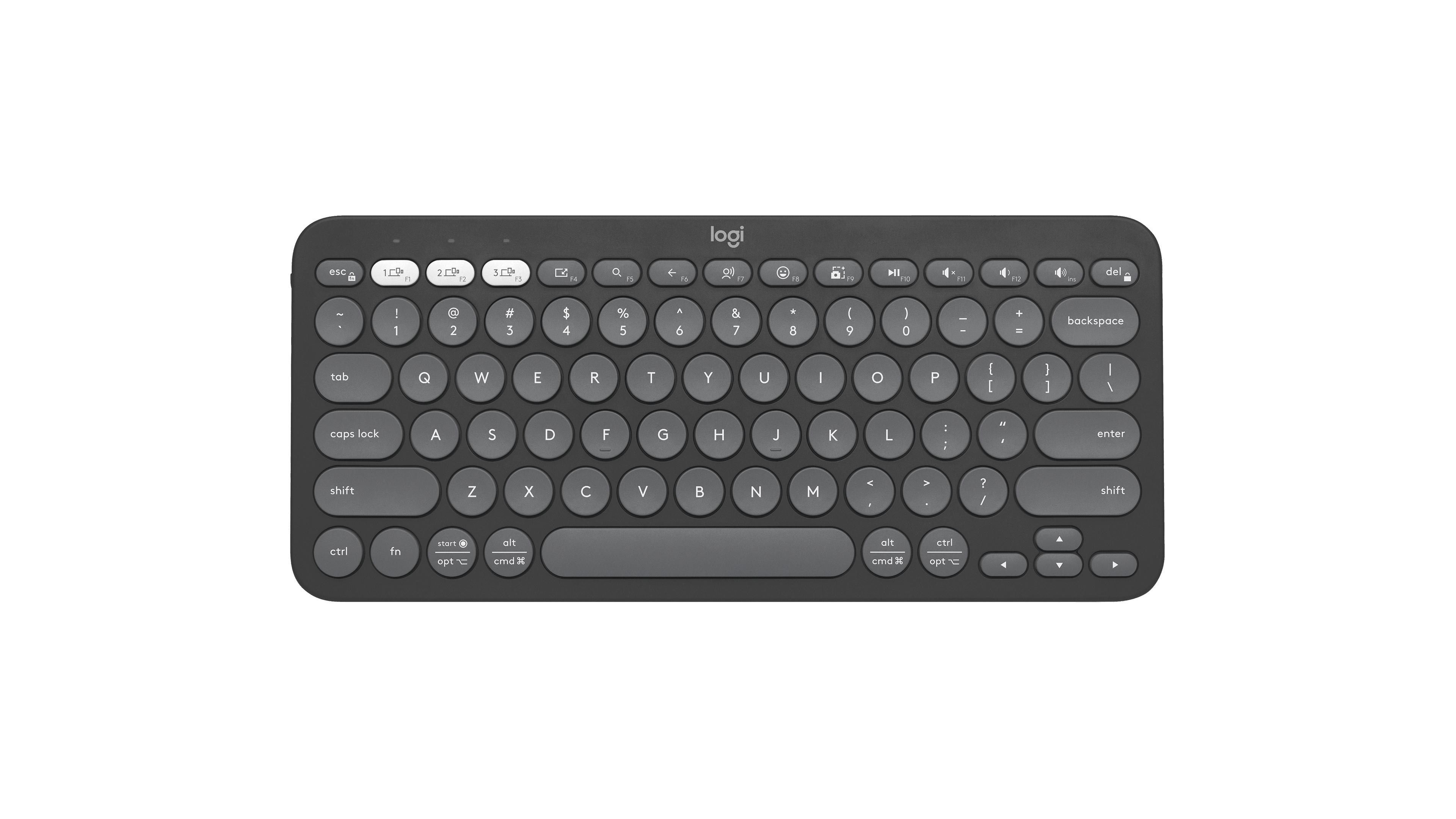 Logitech Pebble Keys 2 K380s, цвет: Графитовый