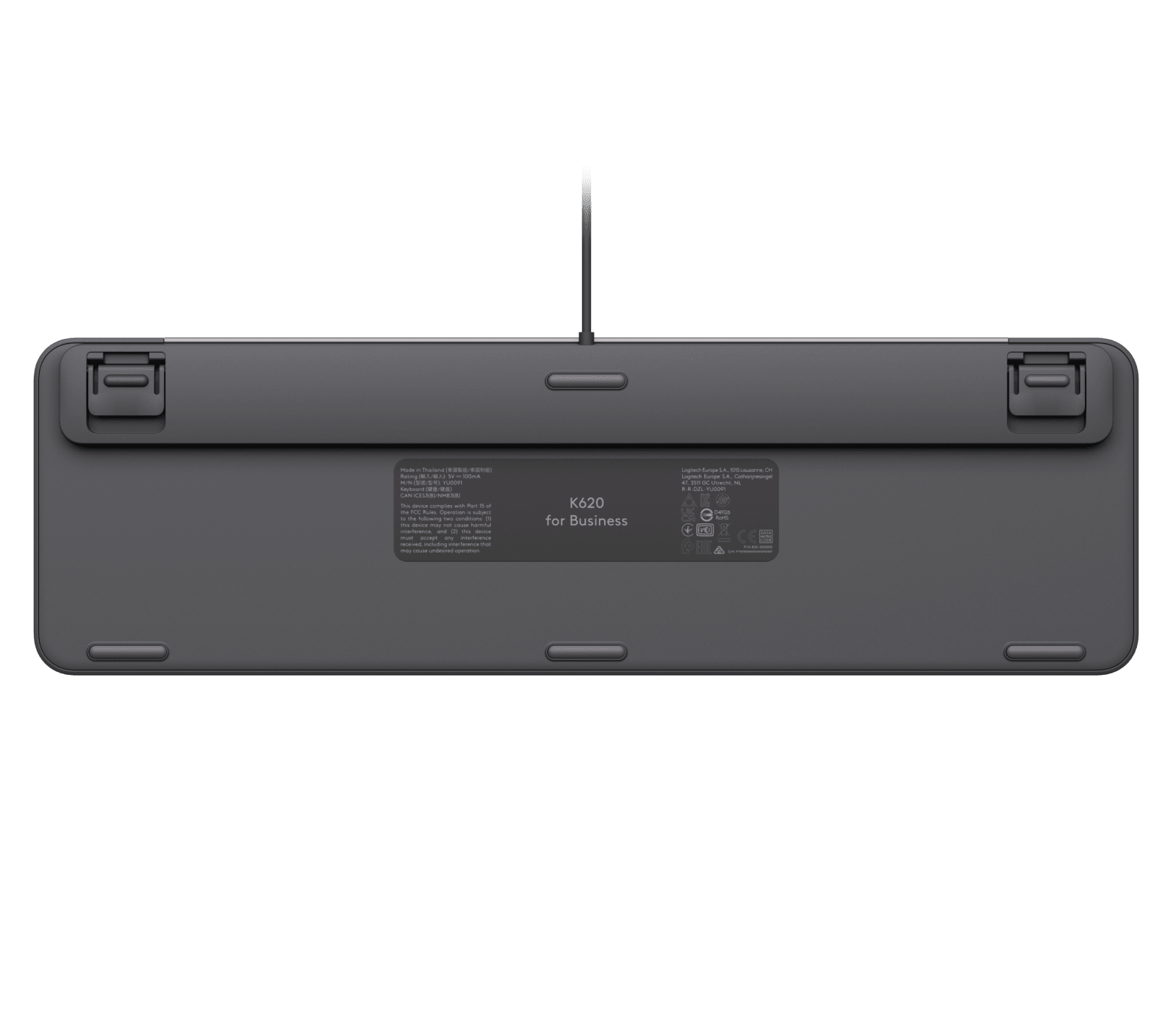 Logitech Signature Slim Wired K620 for Business, цвет: Графитовый — фото 6