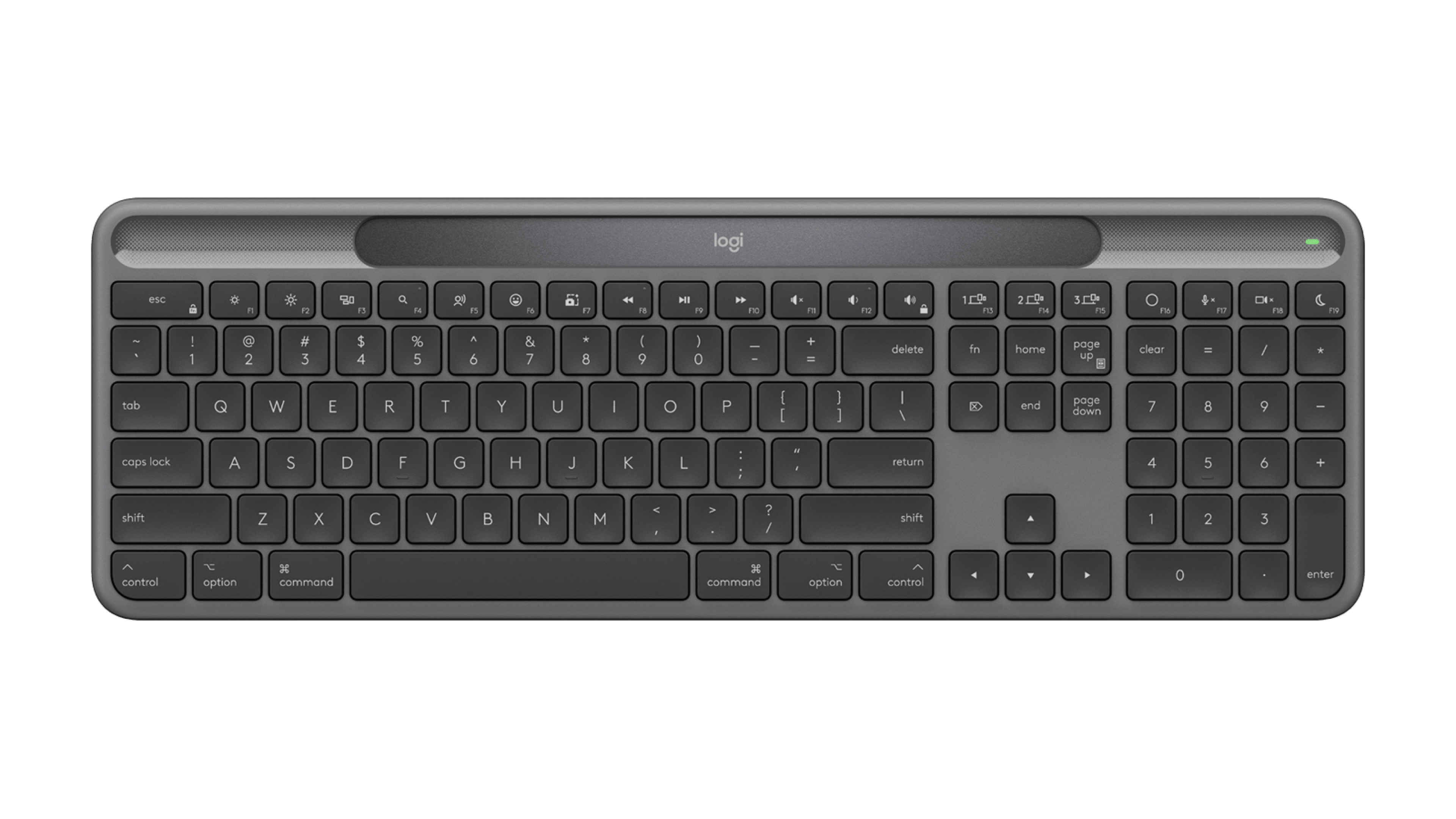 Logitech Signature Slim Solar+ for Mac wireless keyboard K980, цвет: Графитовый