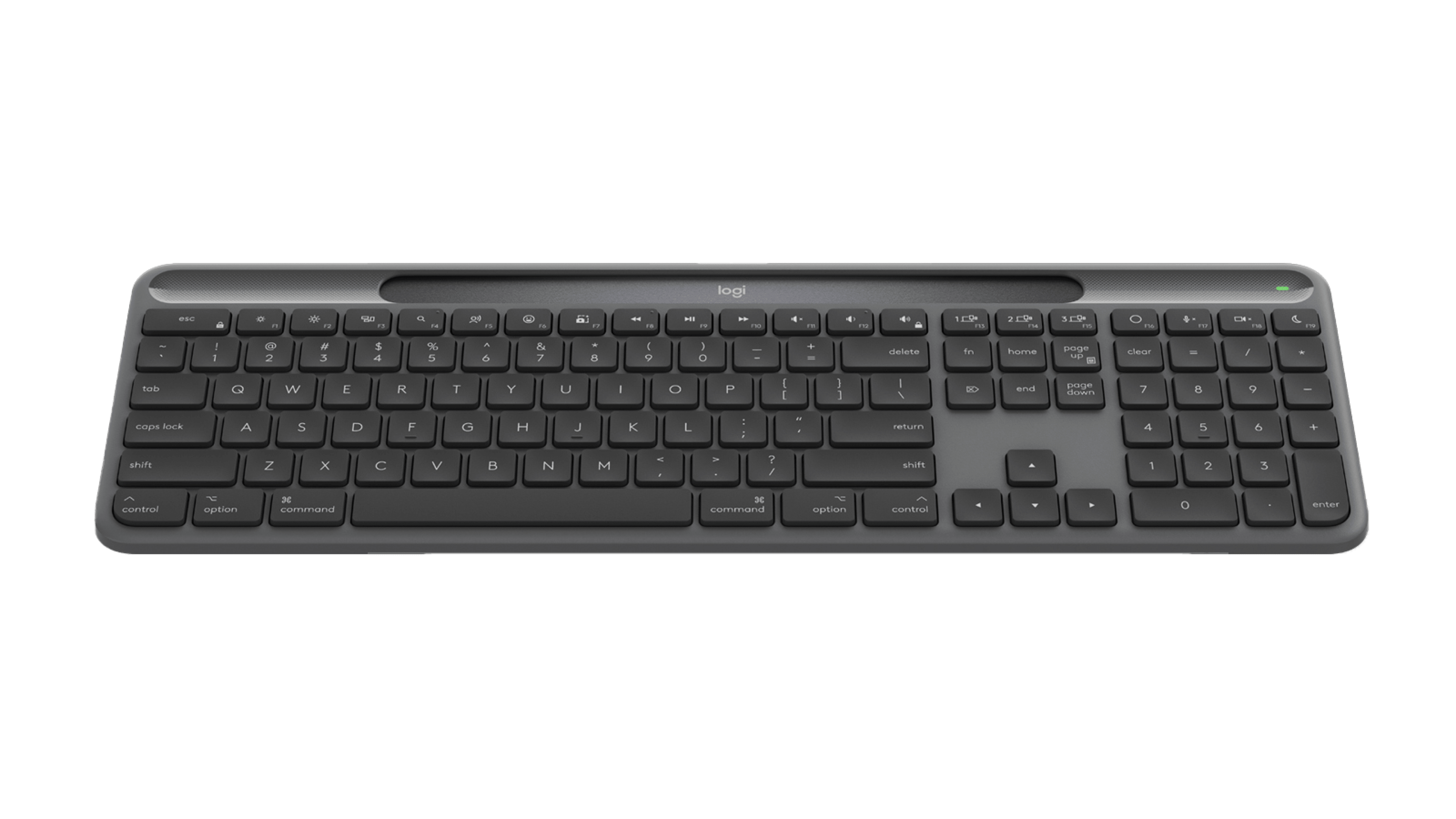 Logitech Signature Slim Solar+ for Mac wireless keyboard K980, цвет: Графитовый — фото 2