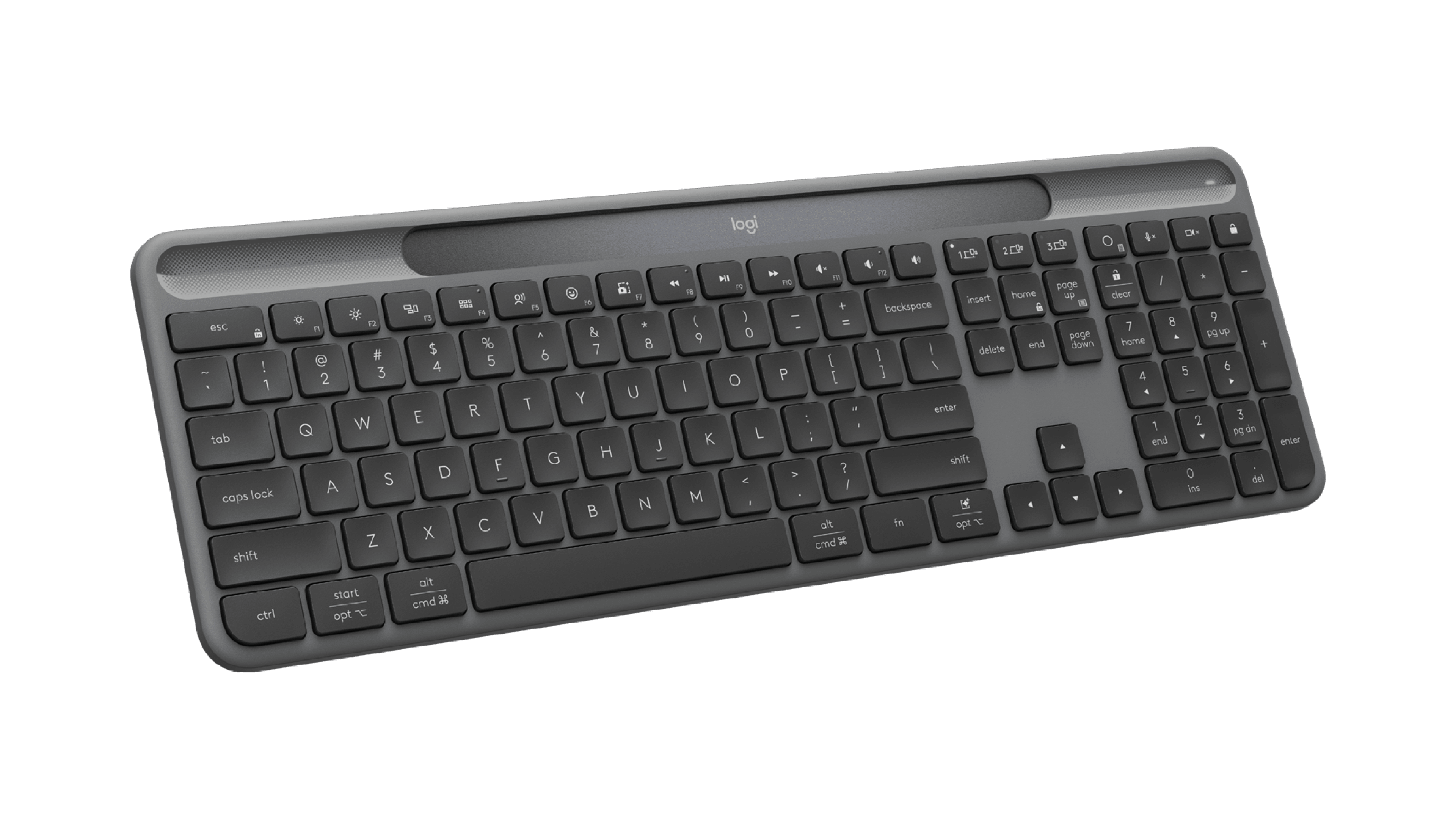 Logitech Signature Slim Solar+ wireless keyboard K980, цвет: Графитовый — фото 5
