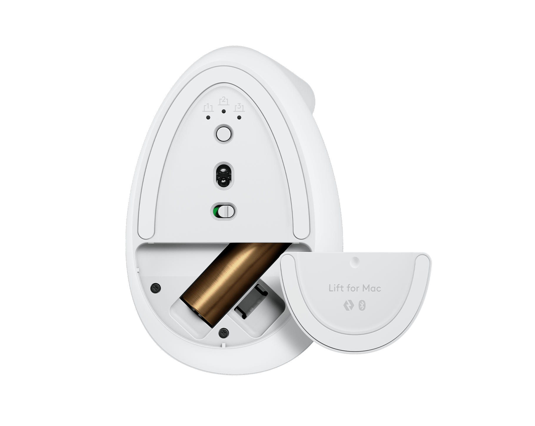Logitech Lift for Mac Vertical Ergonomic Mouse, цвет: Молочно-белый — фото 5
