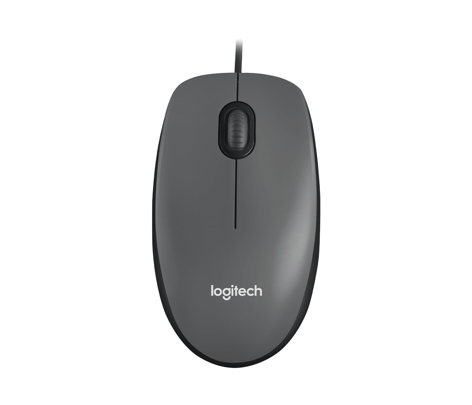 Logitech M100 Corded Mouse Comfortable. Durable. Essential, цвет: Серый — фото 1