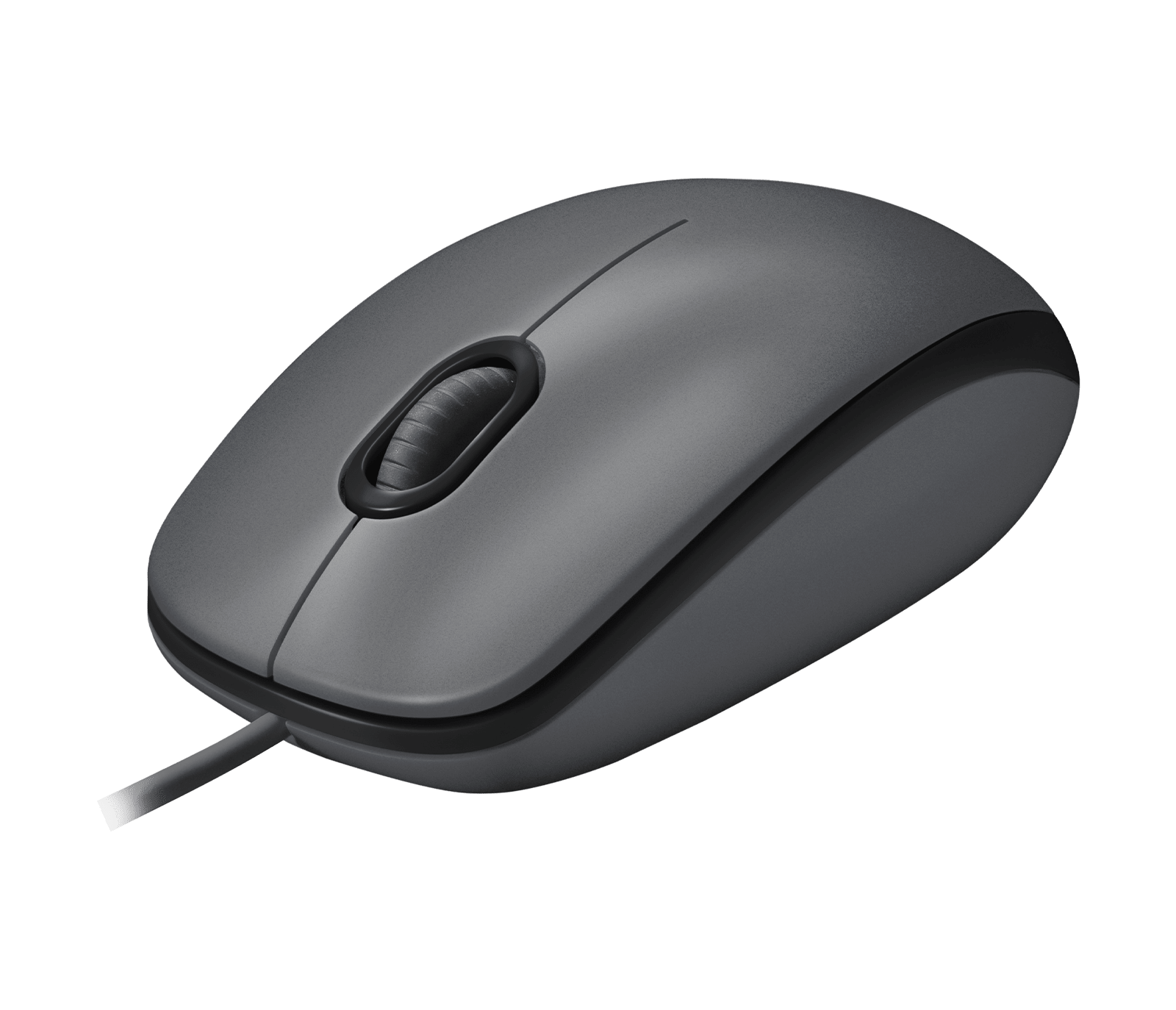 Logitech M100 Corded Mouse Comfortable. Durable. Essential, цвет: Серый — фото 3