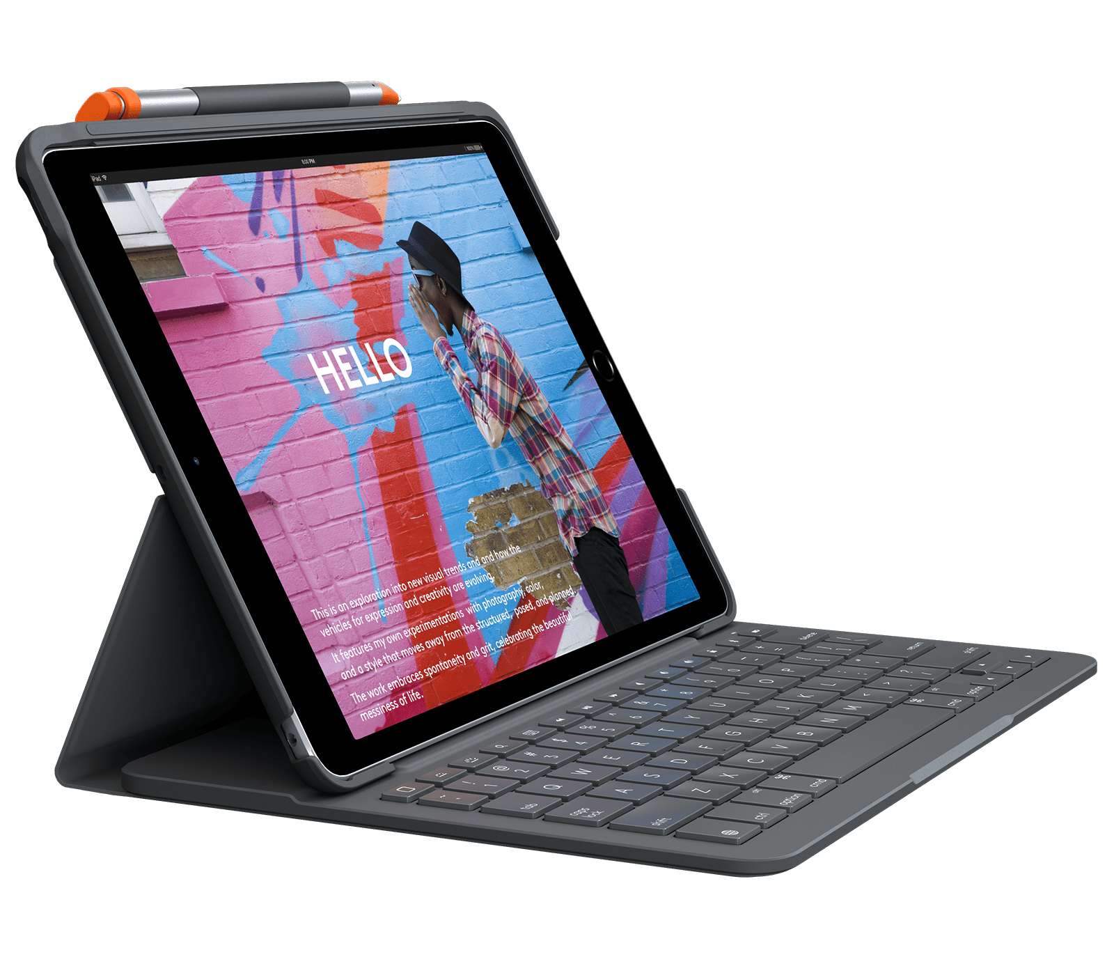 Logitech Slim Folio for iPad, цвет: Графитовый