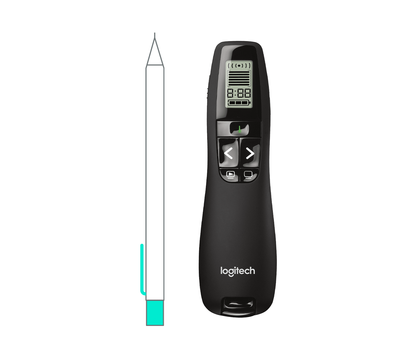 Logitech R800 USB, LCD display for time tracking, цвет: Чёрный — фото 5