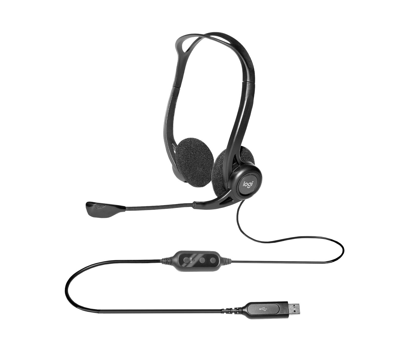 Logitech 960 USB Headset Affordable computer headset, цвет: Чёрный — фото 4