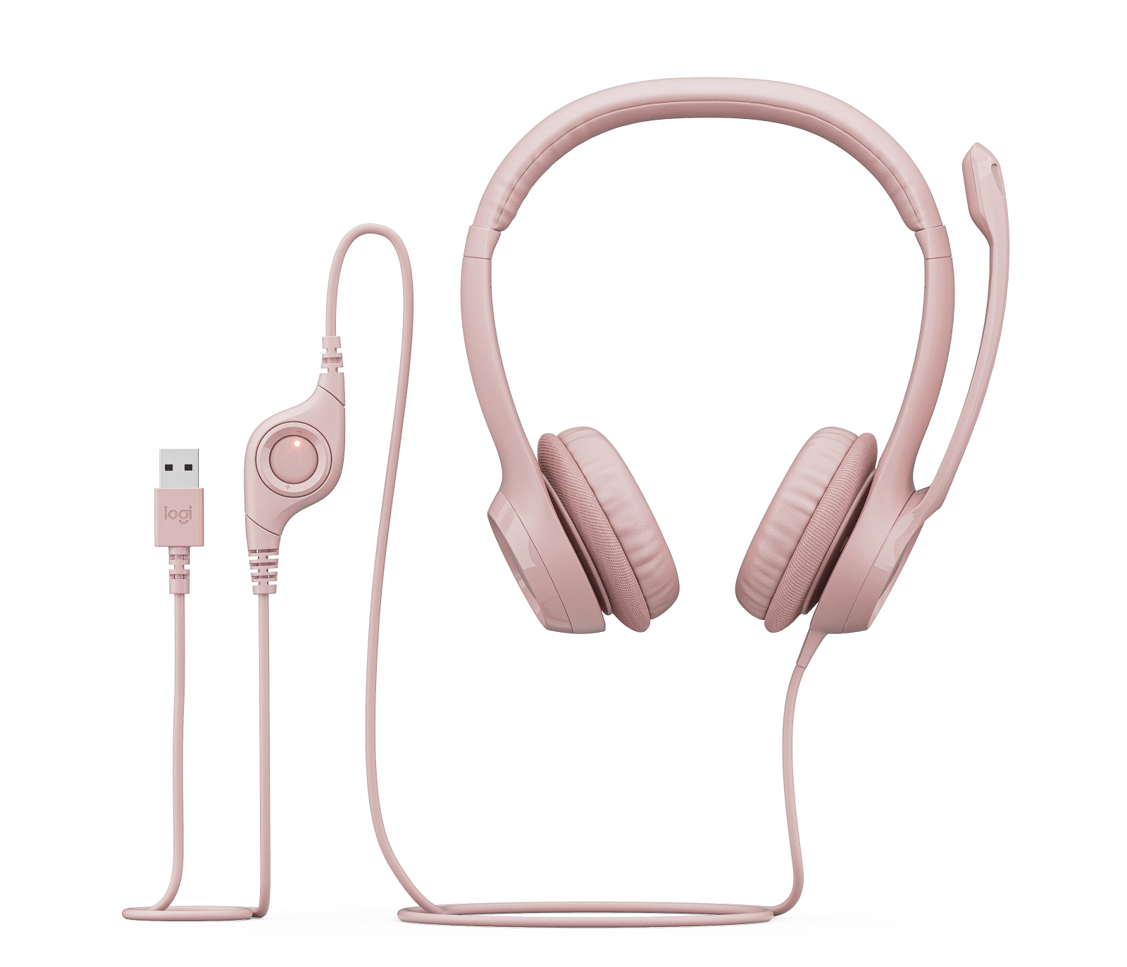 Logitech usb headset h390 with noise cancelling top
