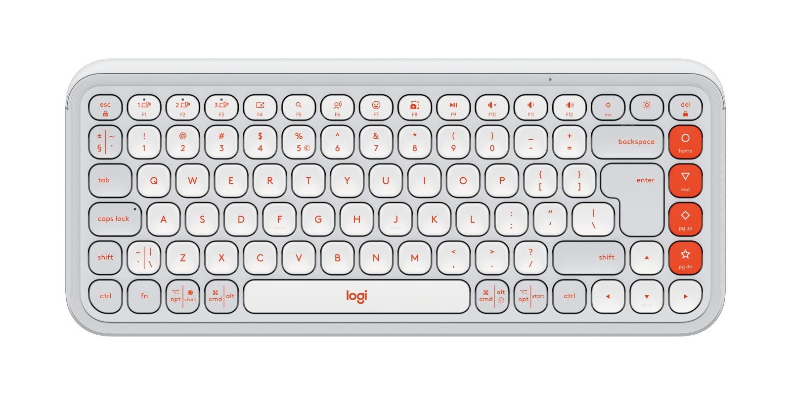 かわいい！ pop-icon-keys-off-white-orange キーボード