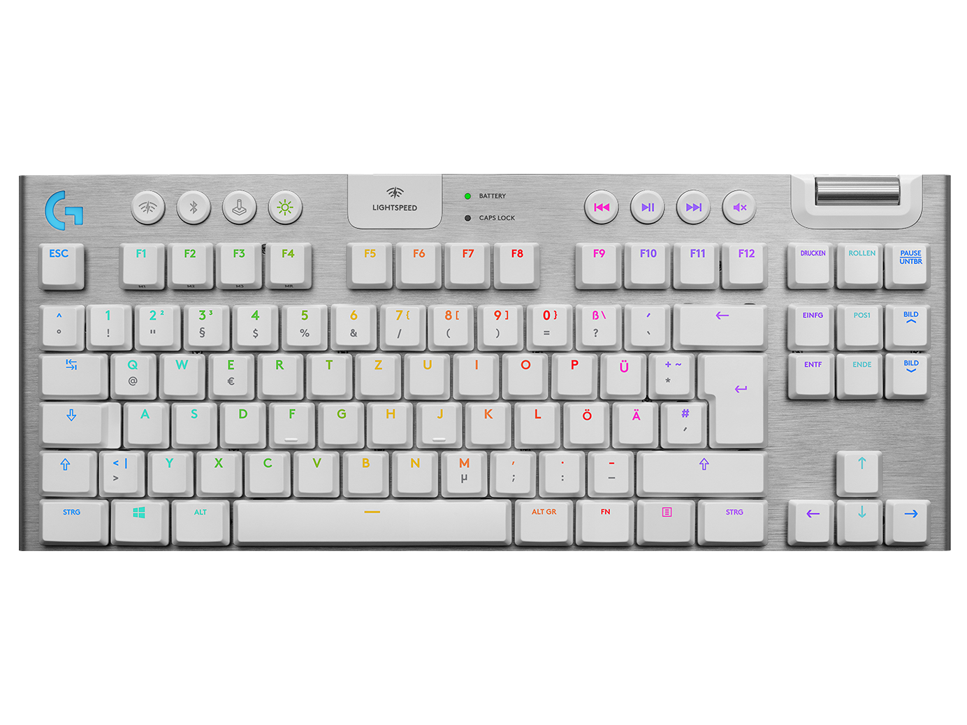 Logitech G915 TKL White Tactile Wireless RGB Mechanical Low Profile  Keyboard