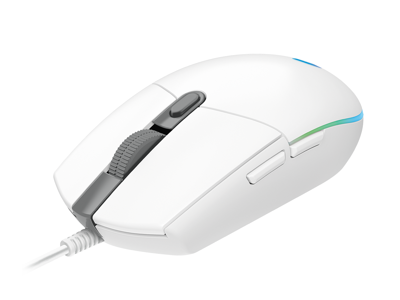 Abtastung mit 8.000 DPI 6 programmierbare Tasten Logitech G203 Gaming-Maus mit anpassbarer LIGHTSYNC RGB-Beleuchtung Weiß Spieletauglicher Sensor Geringes Gewicht 