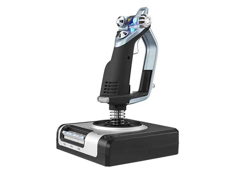 

X52 HOTAS Controlador de simulação com manete e joystick - Grapiet/Gebroken wit