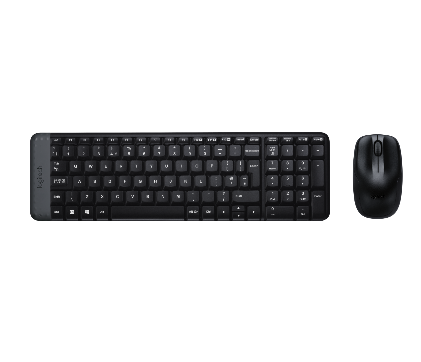 Slim 2.4GHz Wireless Mouse and Cordless Keyboard Kit For Laptop Desktop PC BK UK 