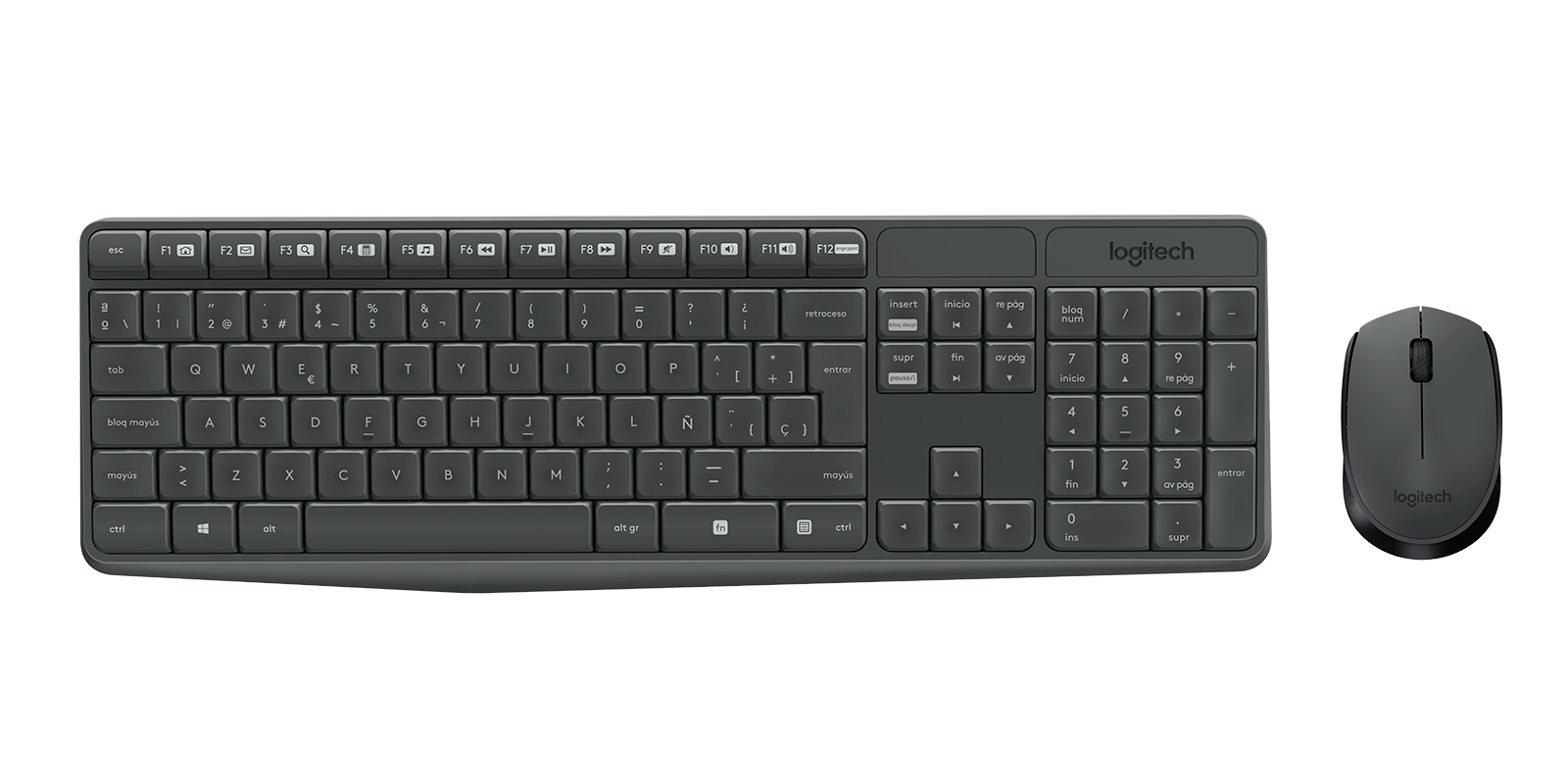 Duradera combinación teclado y mouse inalámbricos Logitech