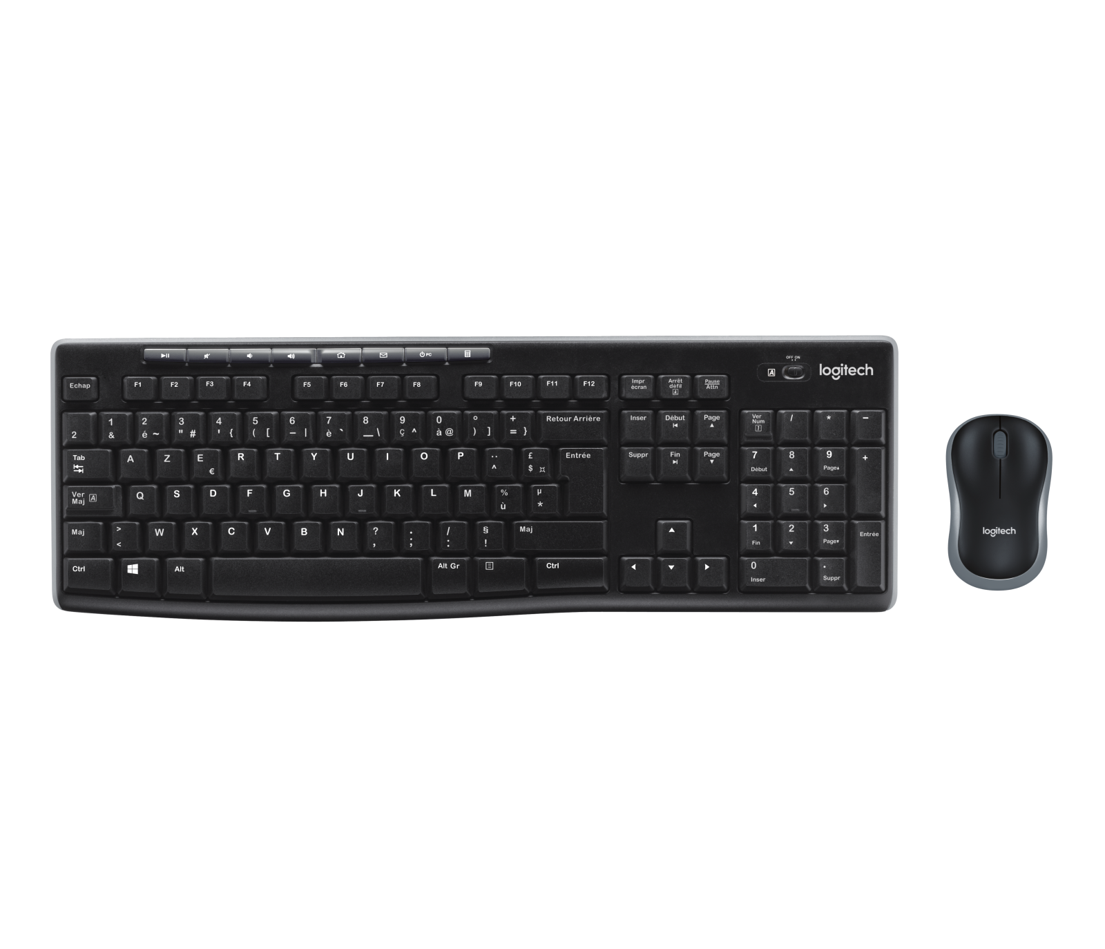 Fiable combinación de teclado y ratón inalámbricos Logitech MK270