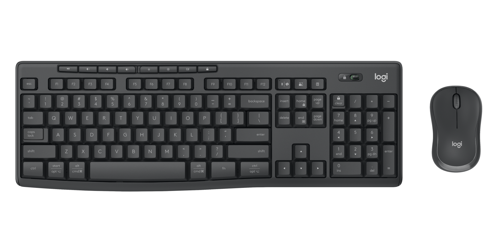 MK370 Combo for Business teclado Ratón incluido RF Wireless + Bluetooth  QWERTY Internacional de EE.UU. Grafito