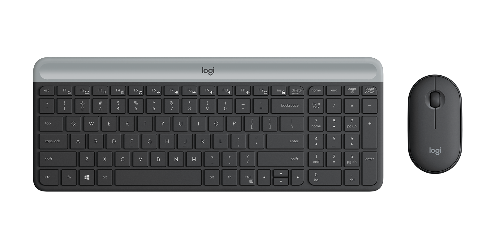 initial Milliard forligsmanden Logitech MK470 Slim Wireless Keyboard and Mouse Combo