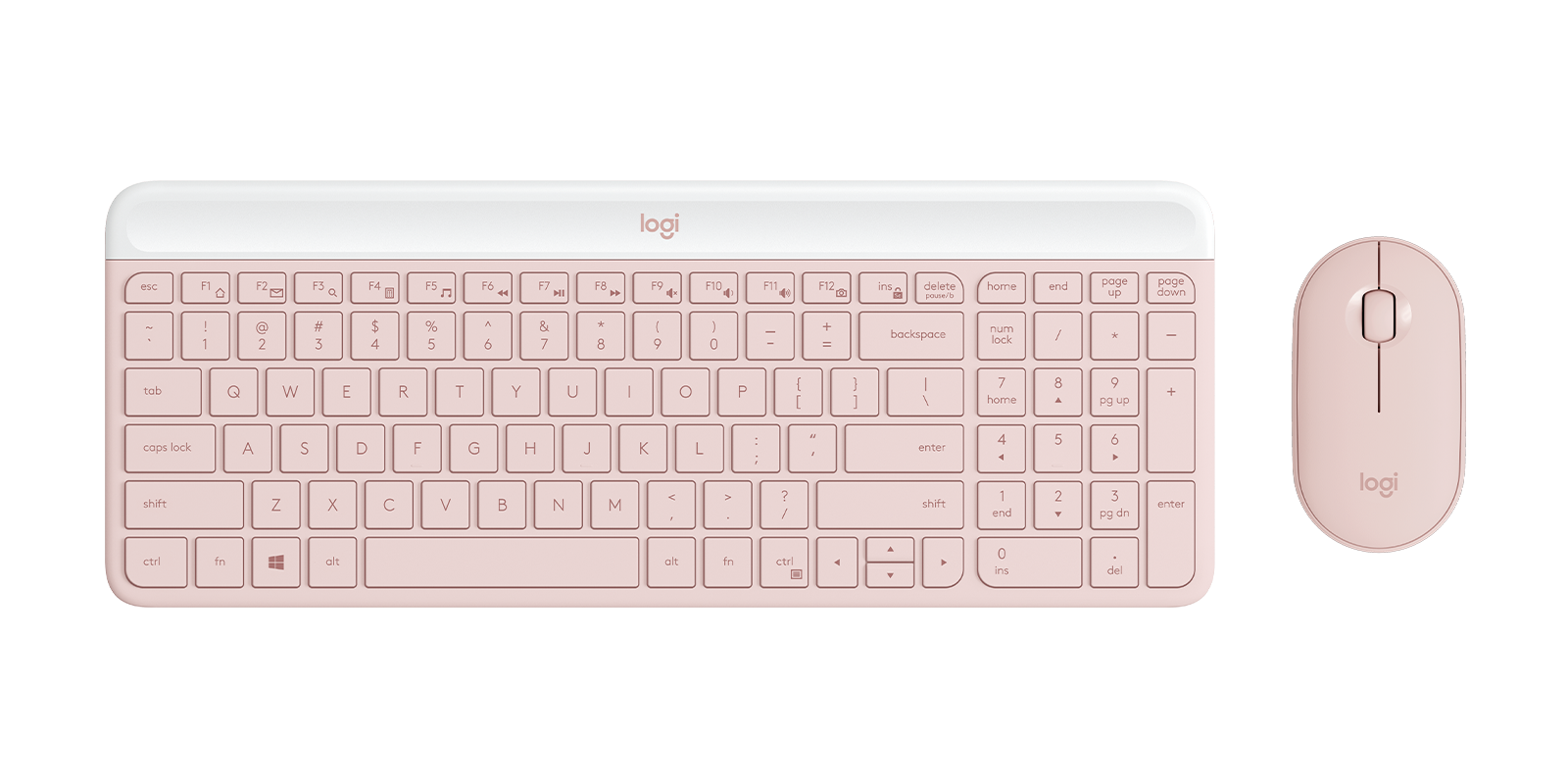Logitech MK470 Slim Wireless Keyboard & Mouse Combo in Rose
