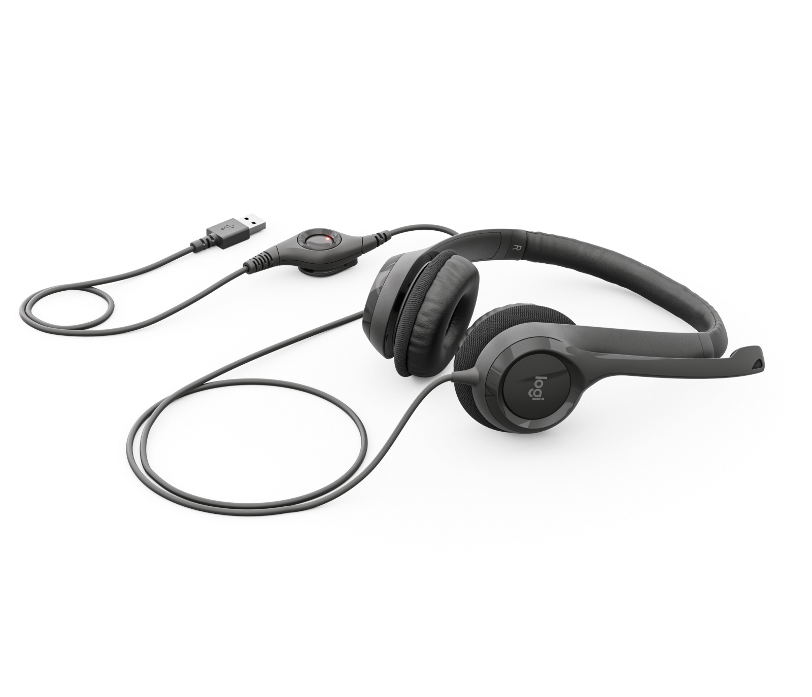 

H390 USB Computer Headset With enhanced digital audio and in-line controls - Black