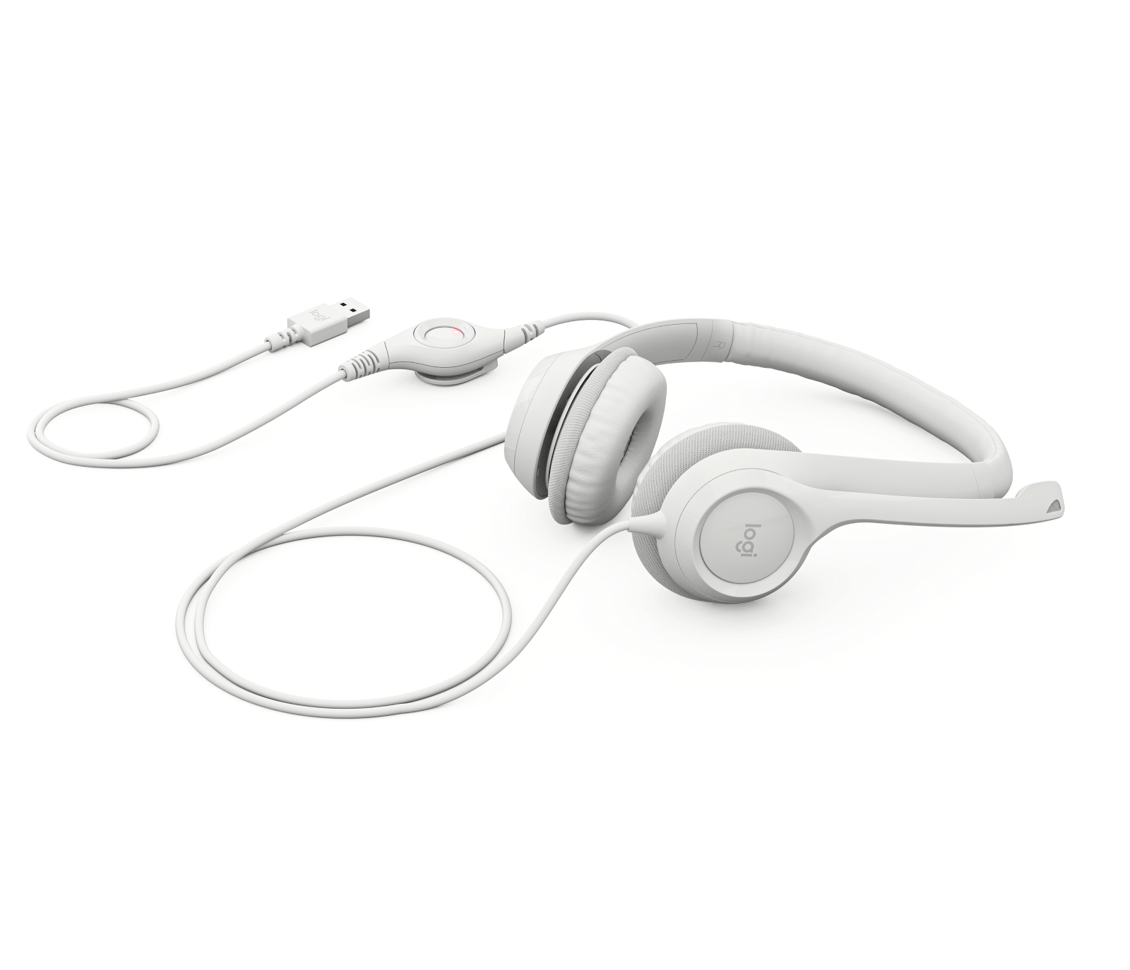 

H390 USB Computer Headset With enhanced digital audio and in-line controls - Off-white
