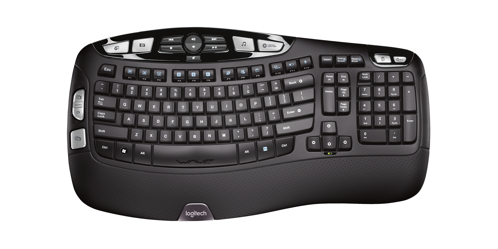 karakter Een zin Reizende handelaar Logitech K350 Wireless Wave Keyboard with Palm Rest