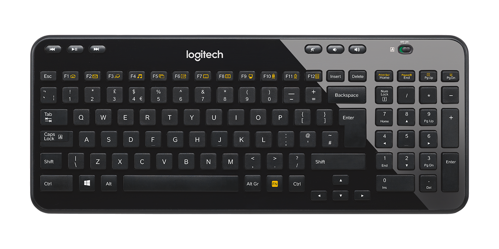 K360 trådlöst tangentbord - Svart Deutsch (Qwertz) от Logitech Many Geos