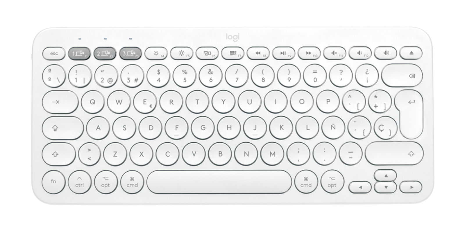 PC/Mac/Laptop/Smartphone/Tablet Logitech K380 Tastiera Bluetooth Wireless Multidispositivo per Windows Apple iOS Nero Design Compatto Layout Spagnolo ‎QWERTY