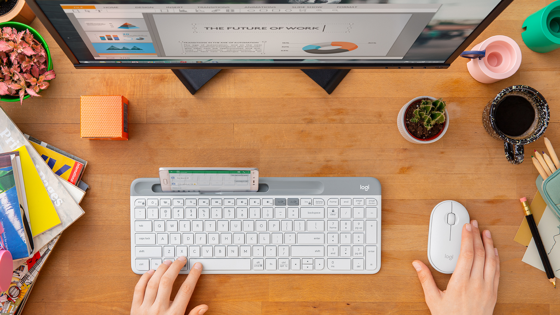 K585 Slim Multi-Device Wireless Keyboard keyboard image
