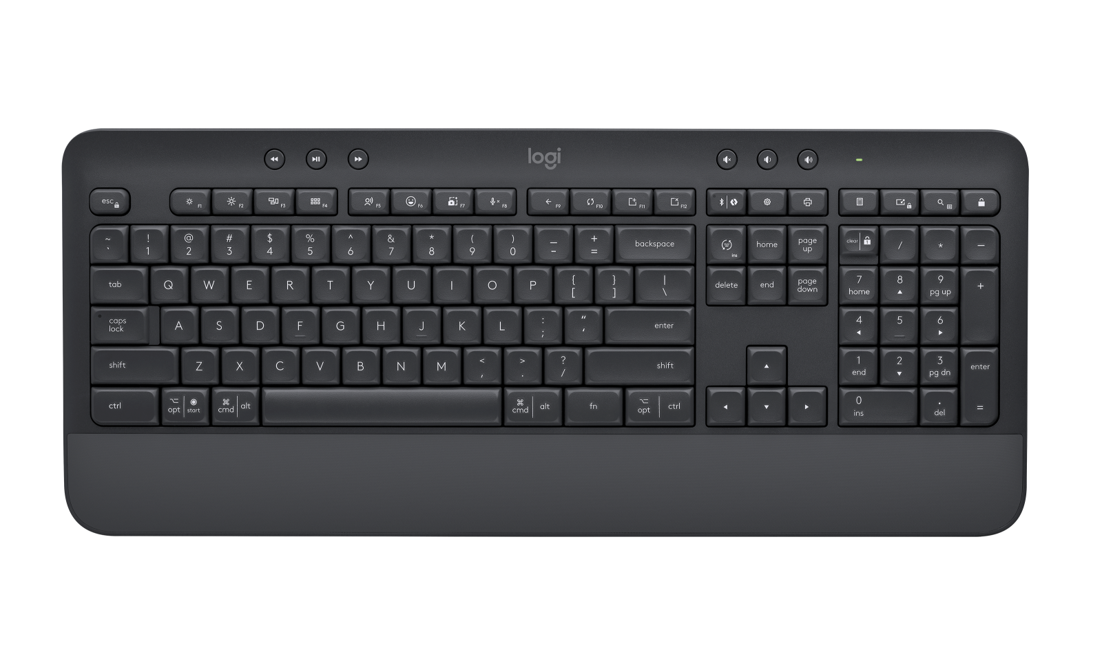 Logitech Signature K650 Wireless Keyboard with Palm-rest in Graphite