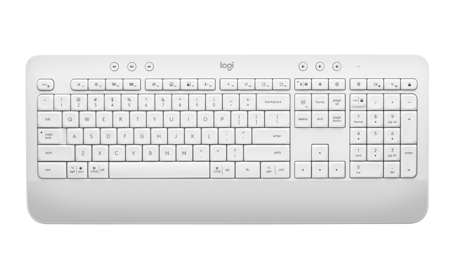 Logitech Signature K650 Wireless Keyboard with Palm-rest in Off-White