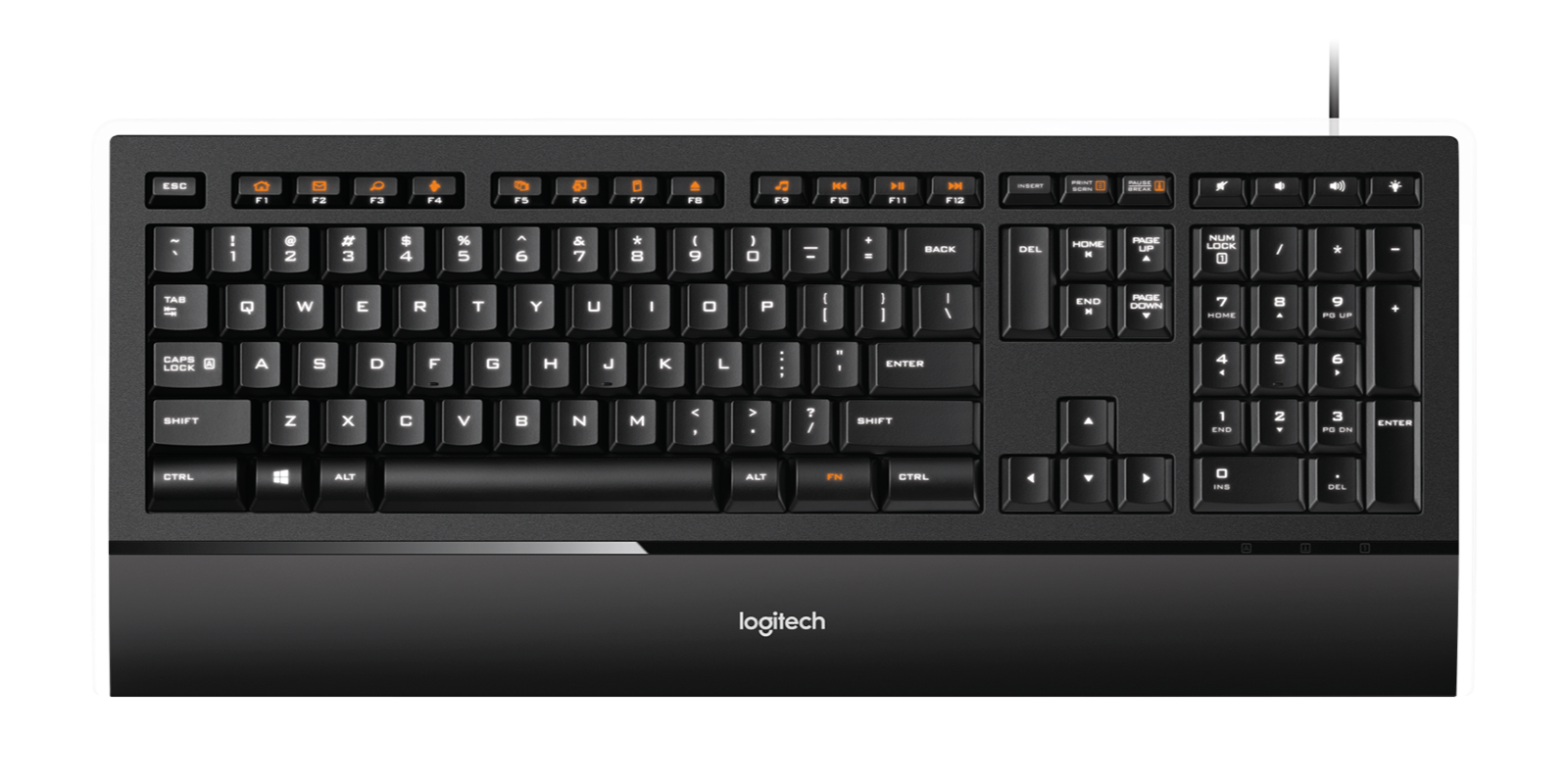 Triumferende Viva Regeneration Logitech K740 Illuminated Keyboard with Built-in Palm Rest