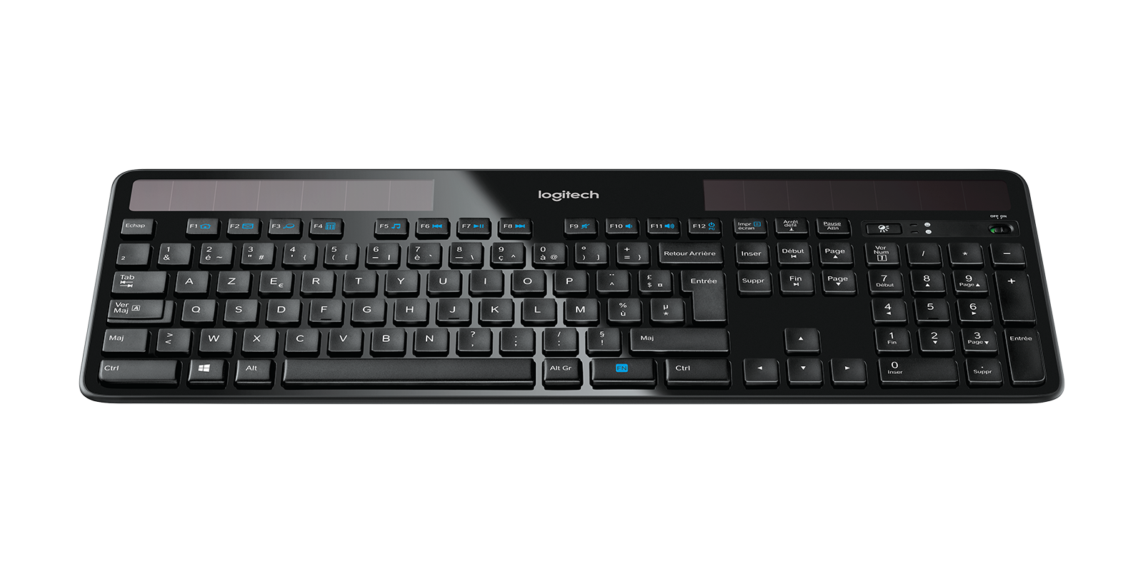 

K750 Wireless Solar Keyboard Ultra-slim and solar powered keyboard - Graphite Français (Azerty)