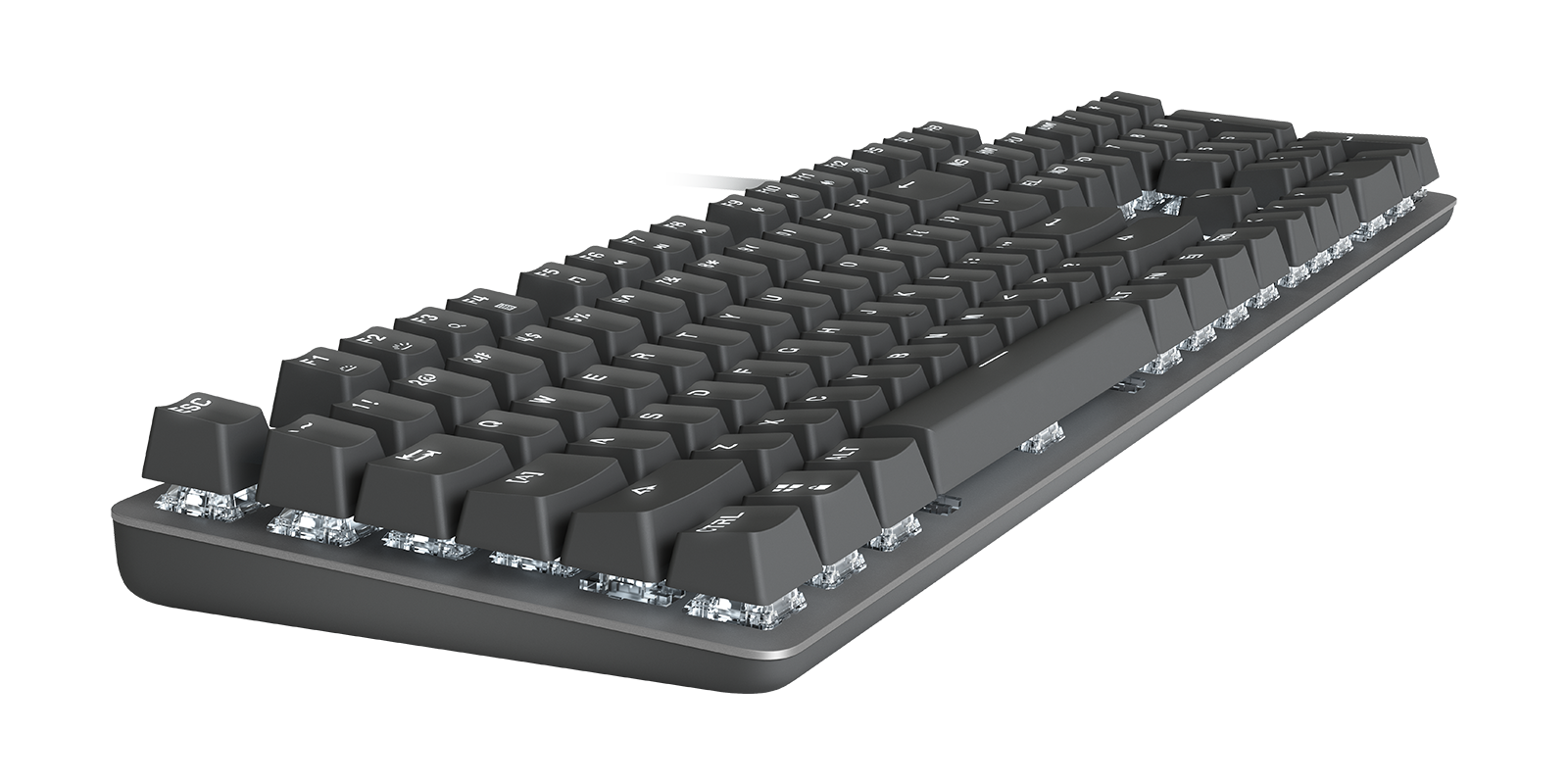 Image of K845 Mechanical Illuminated A corded aluminum mechanical keyboard with a choice of switches. - RED / K845