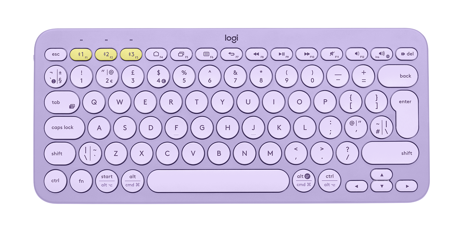 K380 Multi-Device Bluetooth Keyboard - Lavender UK English (Qwerty)