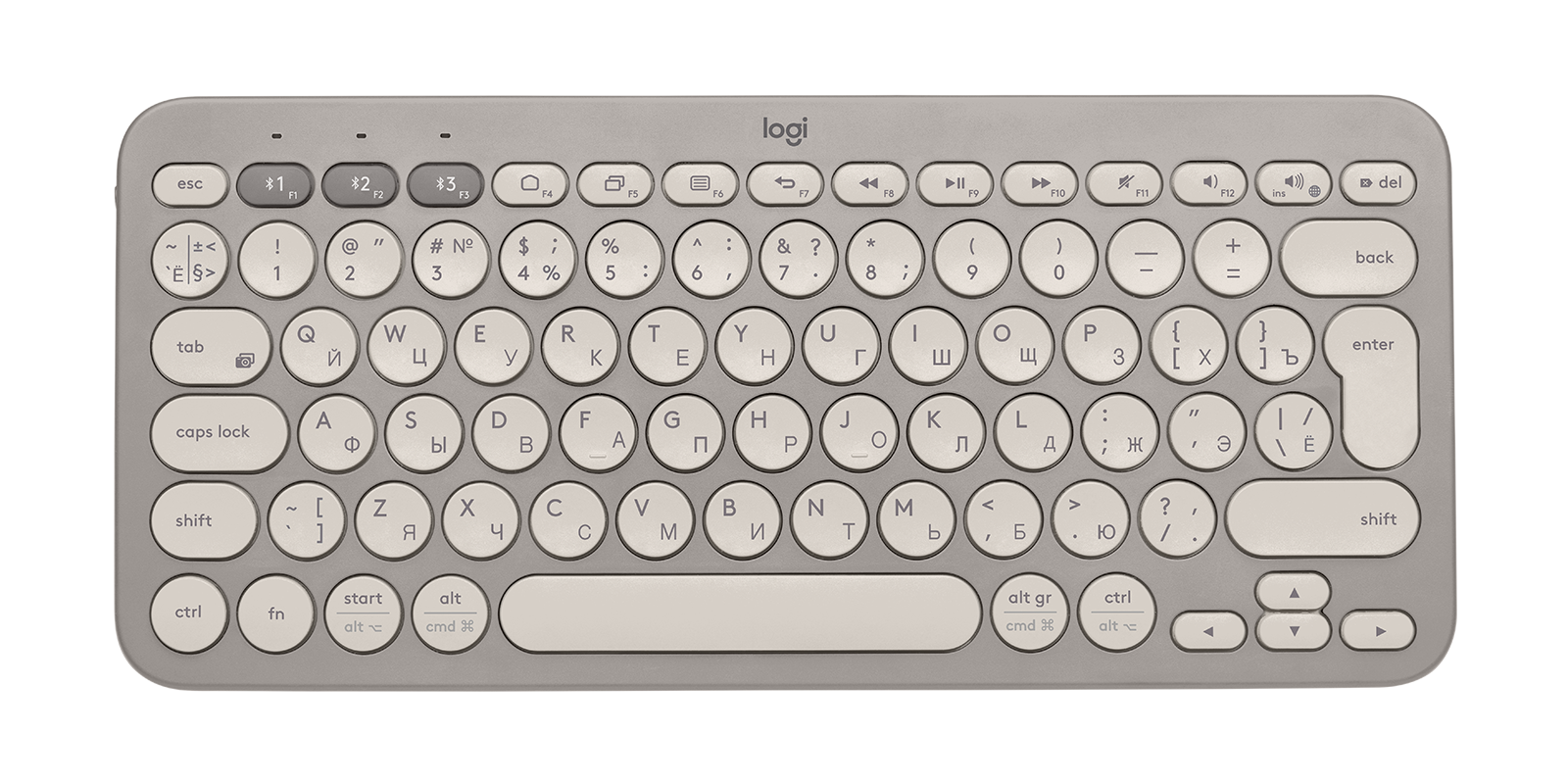 K380 Multi-Device Bluetooth Keyboard - Sand Pусский