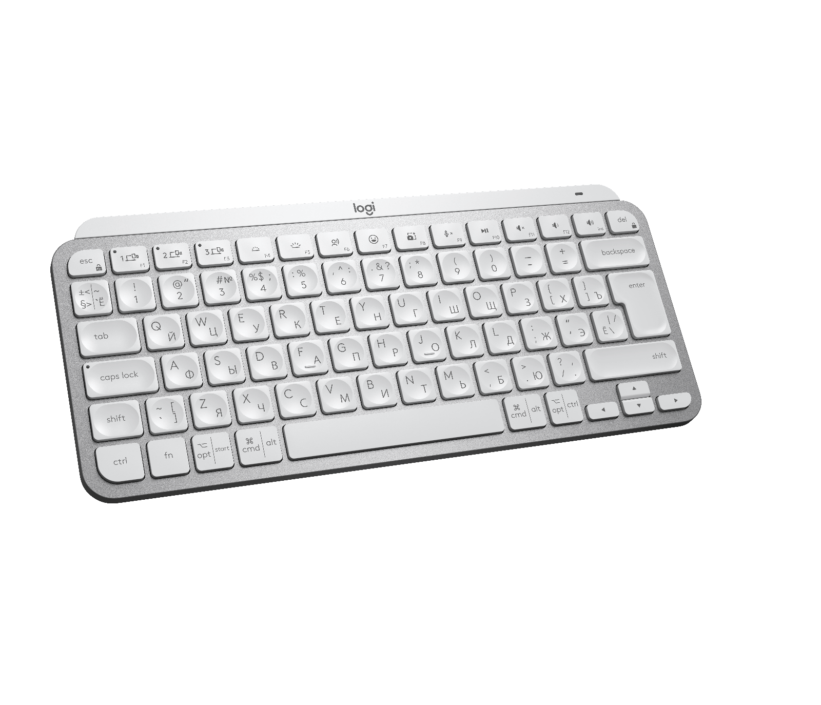 

MX Keys Mini Minimalist Wireless Illuminated Keyboard - Pale Gray Pусский (Йцукен/Qwerty)