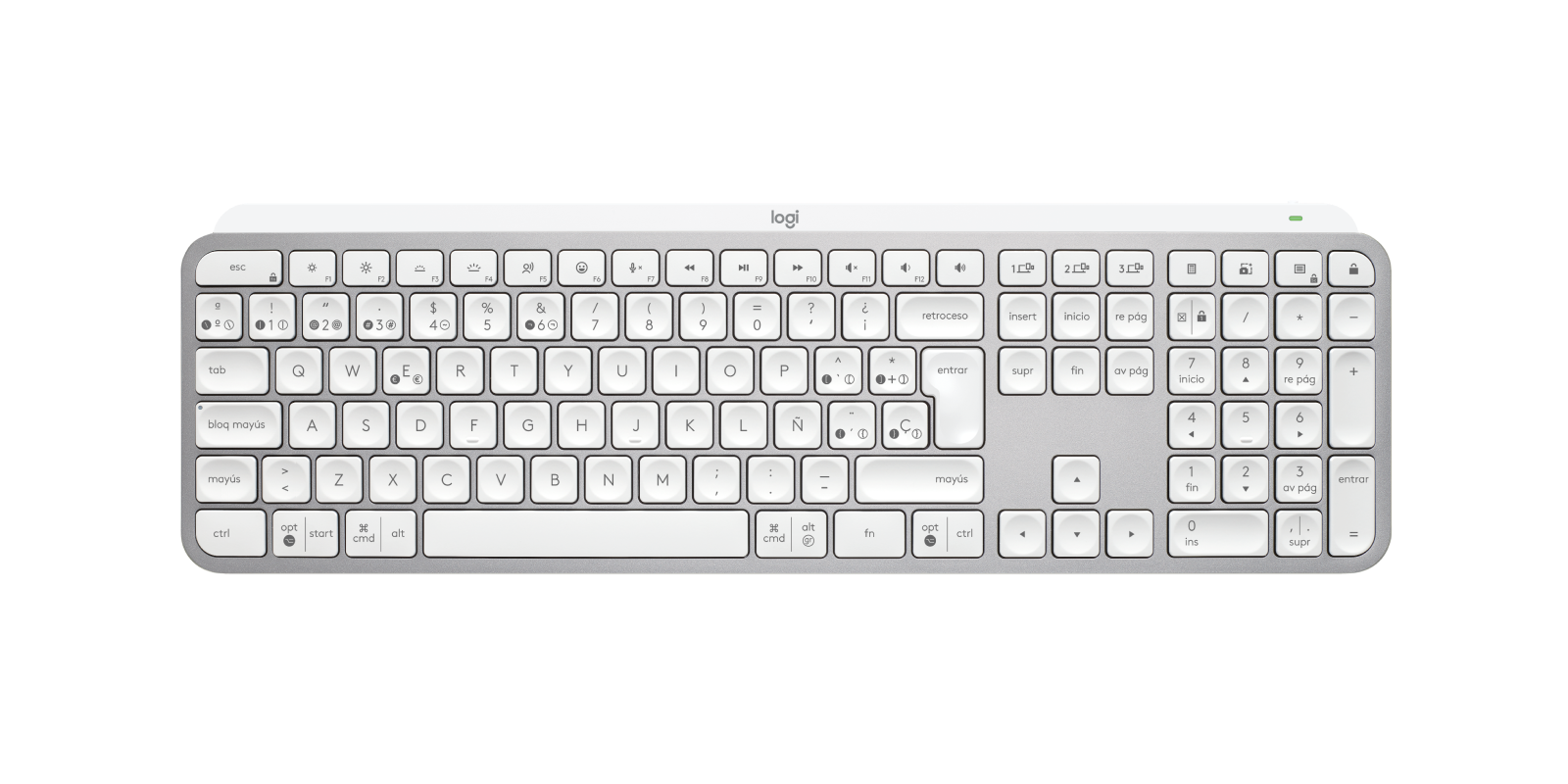 4Keyboard French AZERTY Notebook Non-Transparent Silver Keyboard Stickers