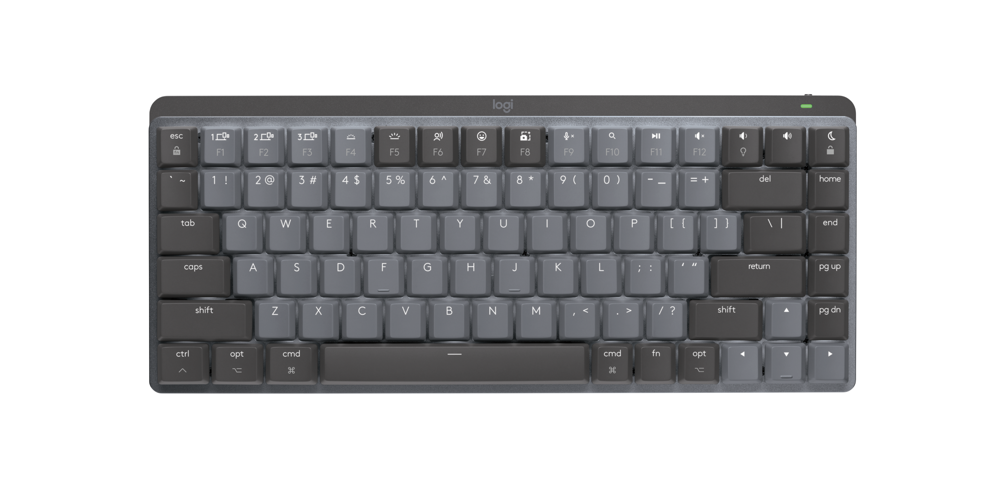 Image of MX Mechanical Mini for Mac Minimalist Illuminated Performance Keyboard - Space Gray English Tactile Quiet