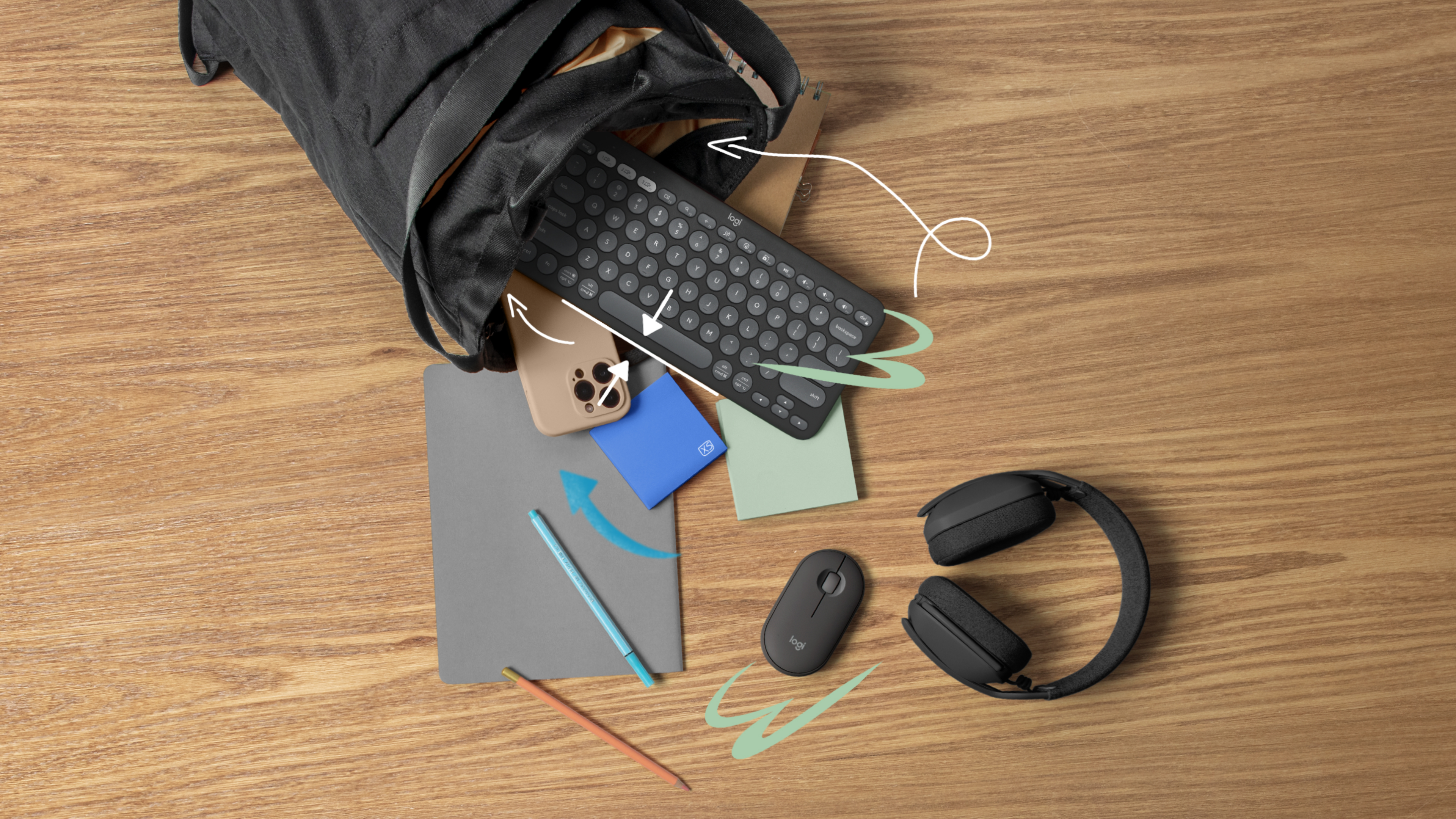 Pebble Keys 2 K380s keyboard image