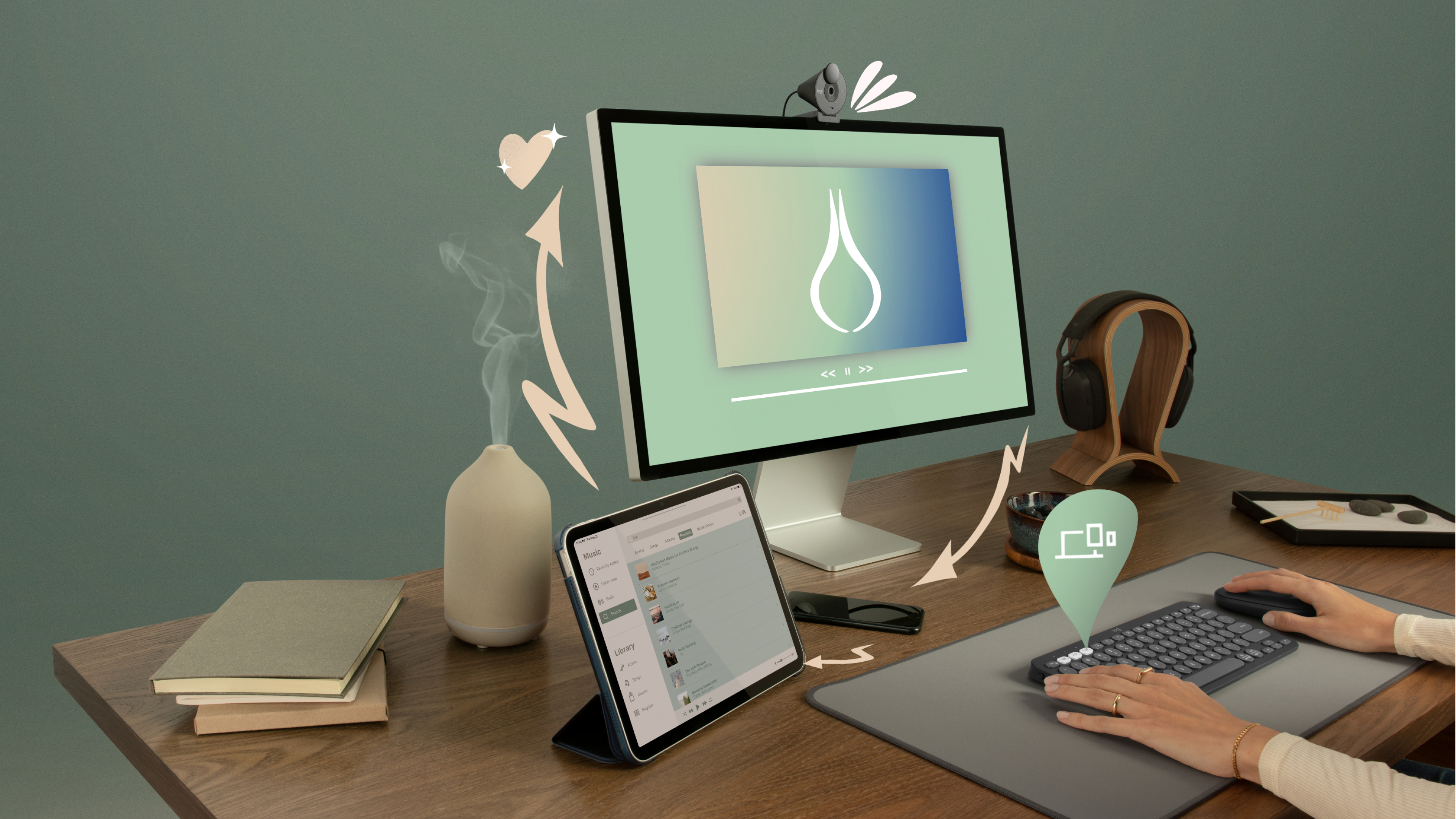 Pebble Keys 2 K380s keyboard image