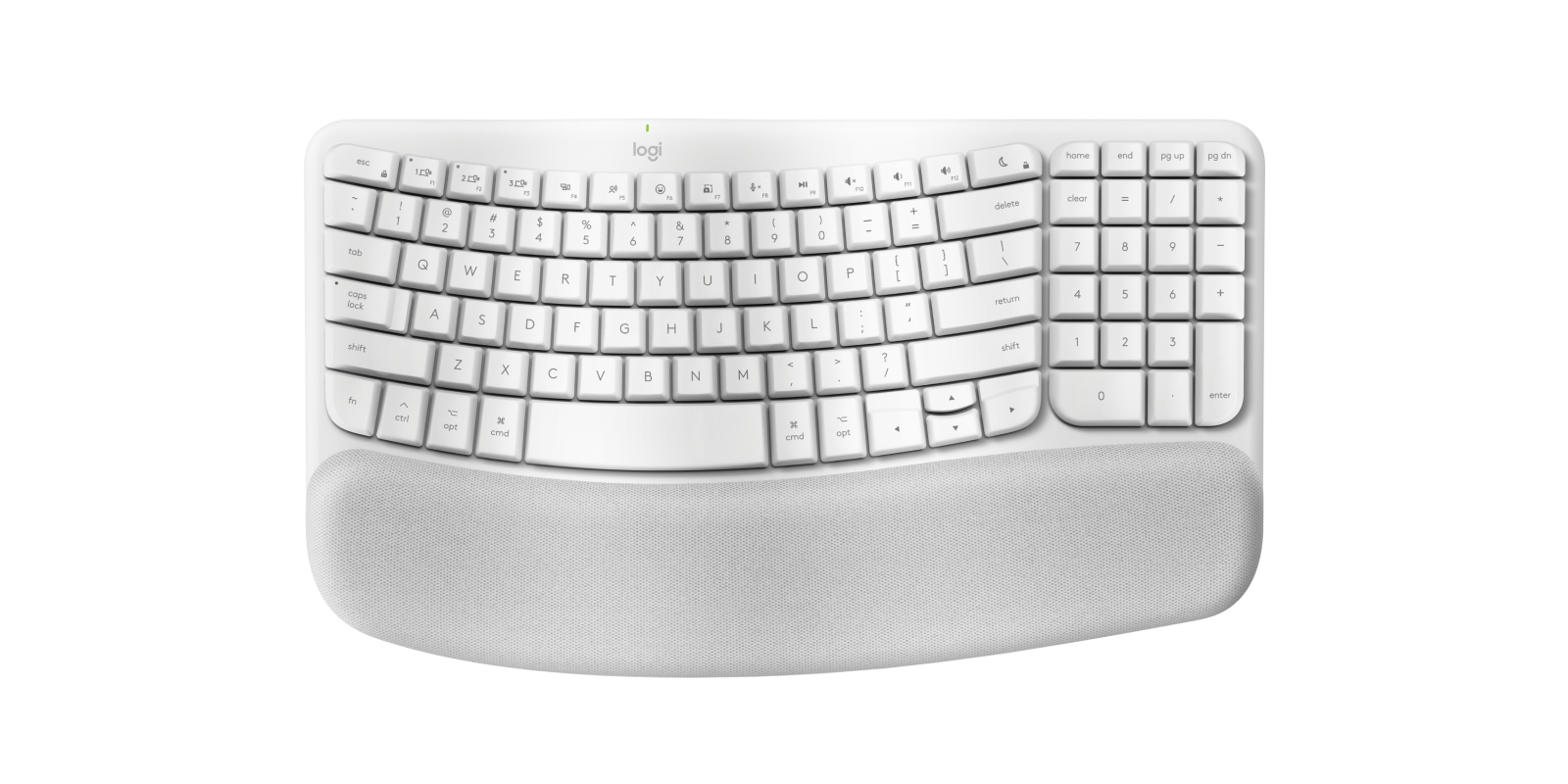 Logitech Wave Keys for Mac - Ergonomic Keyboard in Off-White